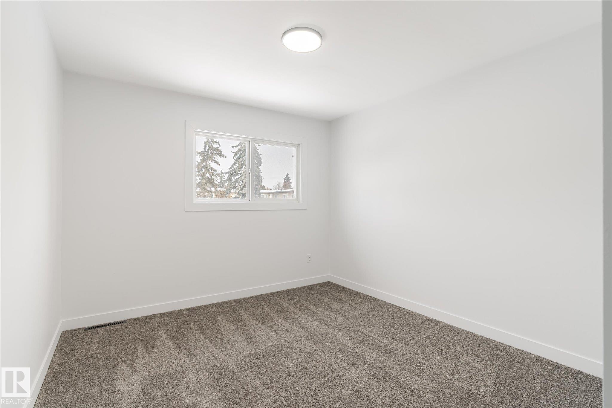 Carpeted spare room with baseboards - 5105 106A Street, Edmonton, AB - Indoor Photo Showing Other Room