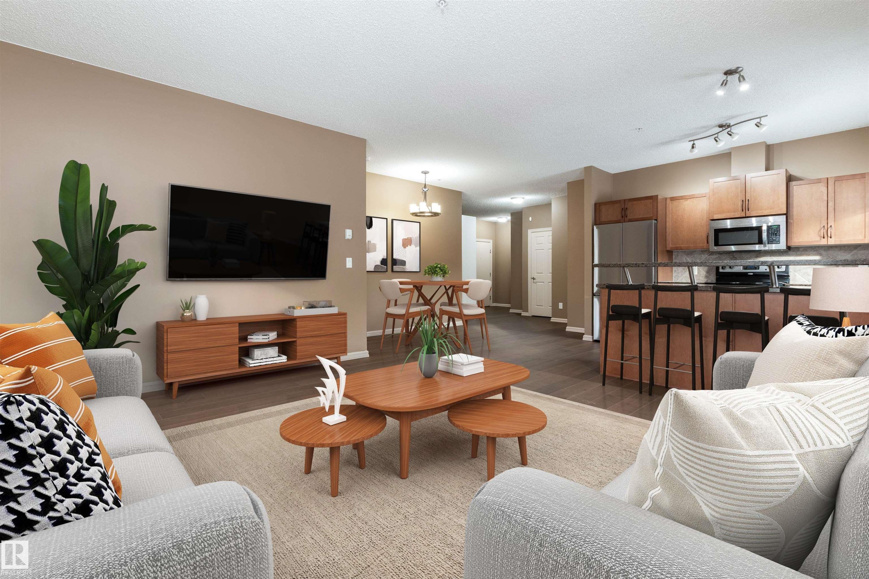 114 263 Macewan Road, Edmonton, AB - Indoor Photo Showing Living Room