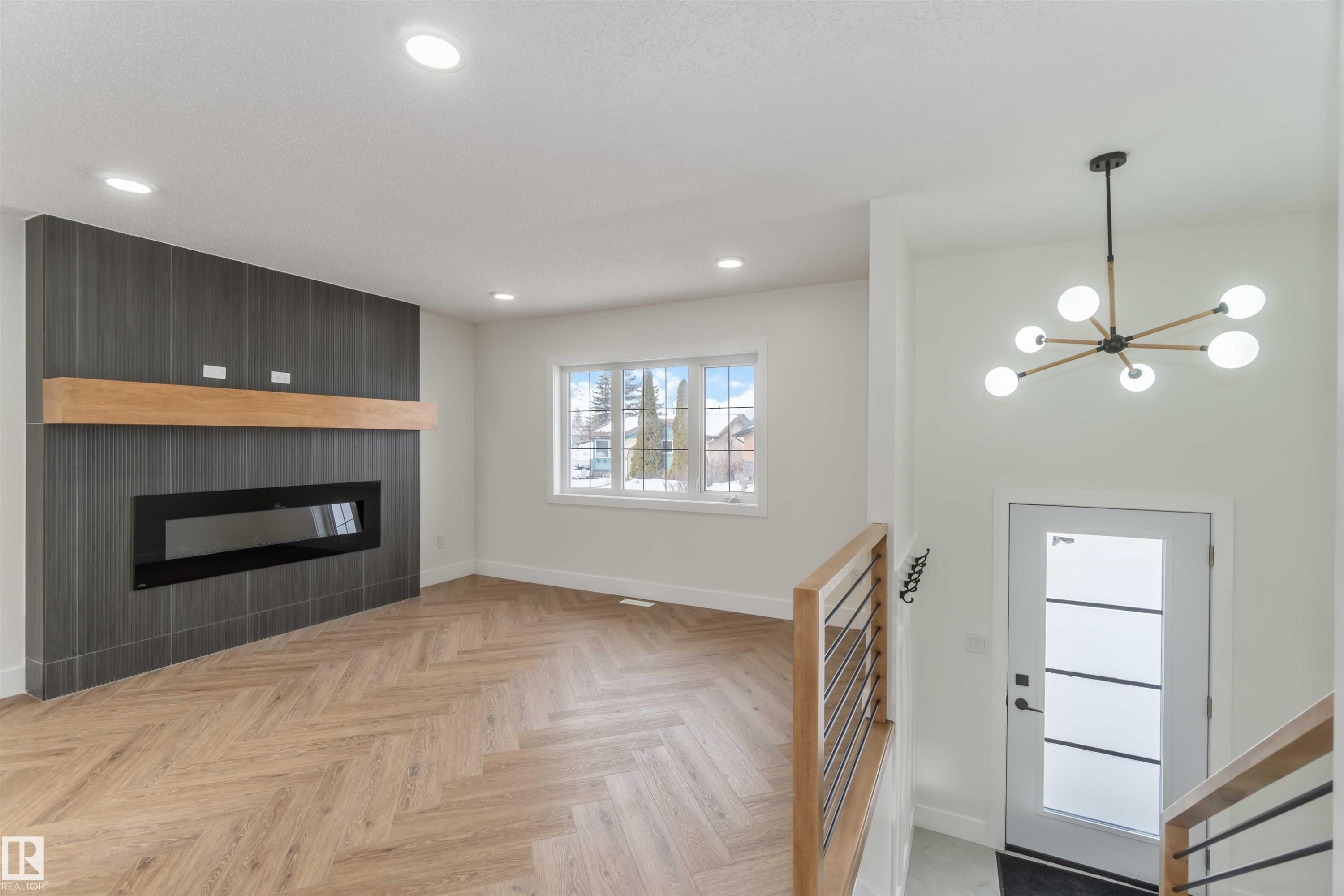 10309 167A Avenue, Edmonton, AB - Indoor Photo Showing Living Room With Fireplace