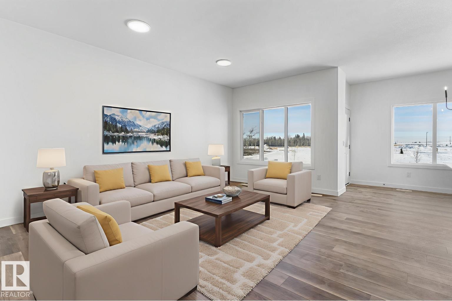 748 Astoria Way, Devon, AB - Indoor Photo Showing Living Room