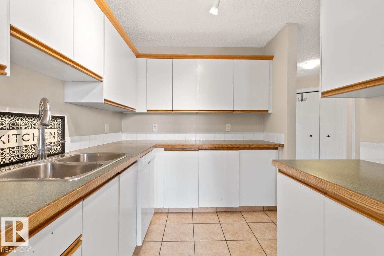 308 6310 101 Avenue, Edmonton, AB - Indoor Photo Showing Kitchen With Double Sink