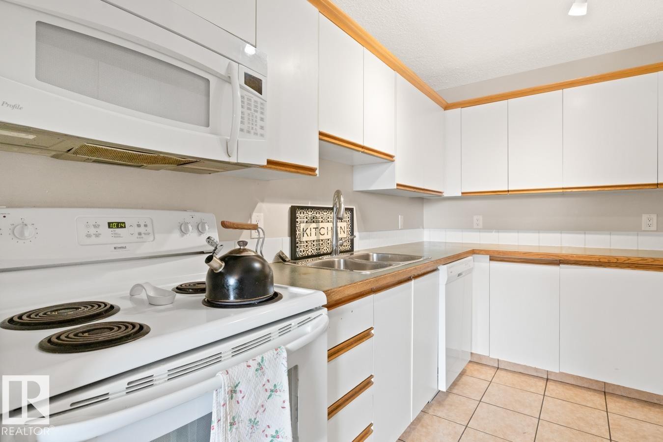308 6310 101 Avenue, Edmonton, AB - Indoor Photo Showing Kitchen With Double Sink