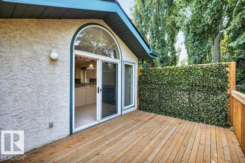 View of wooden terrace - 112 Haddow Close, Edmonton, AB - Outdoor With Deck Patio Veranda With Exterior