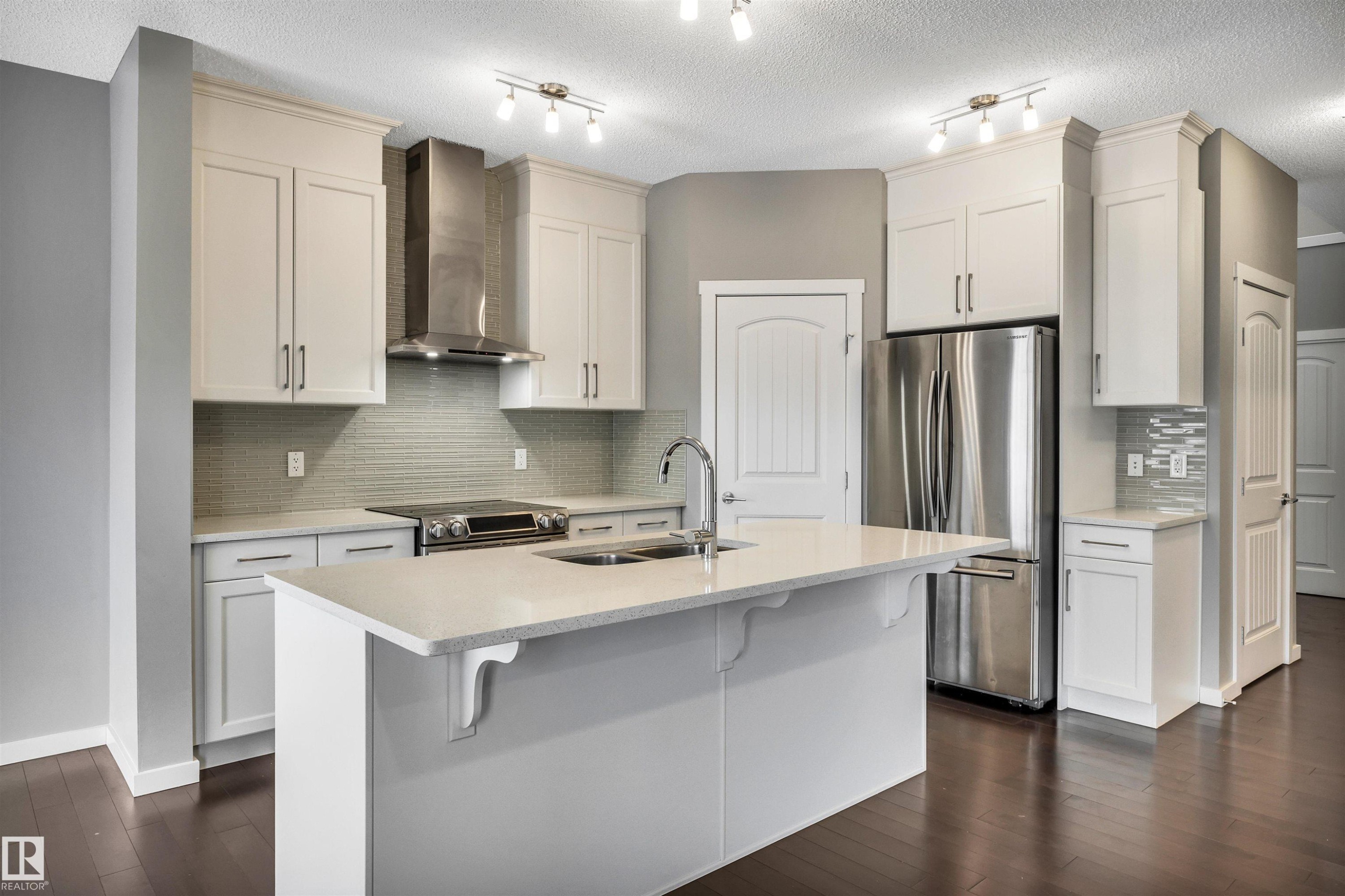 4442 5A Street, Edmonton, AB - Indoor Photo Showing Kitchen With Double Sink With Upgraded Kitchen