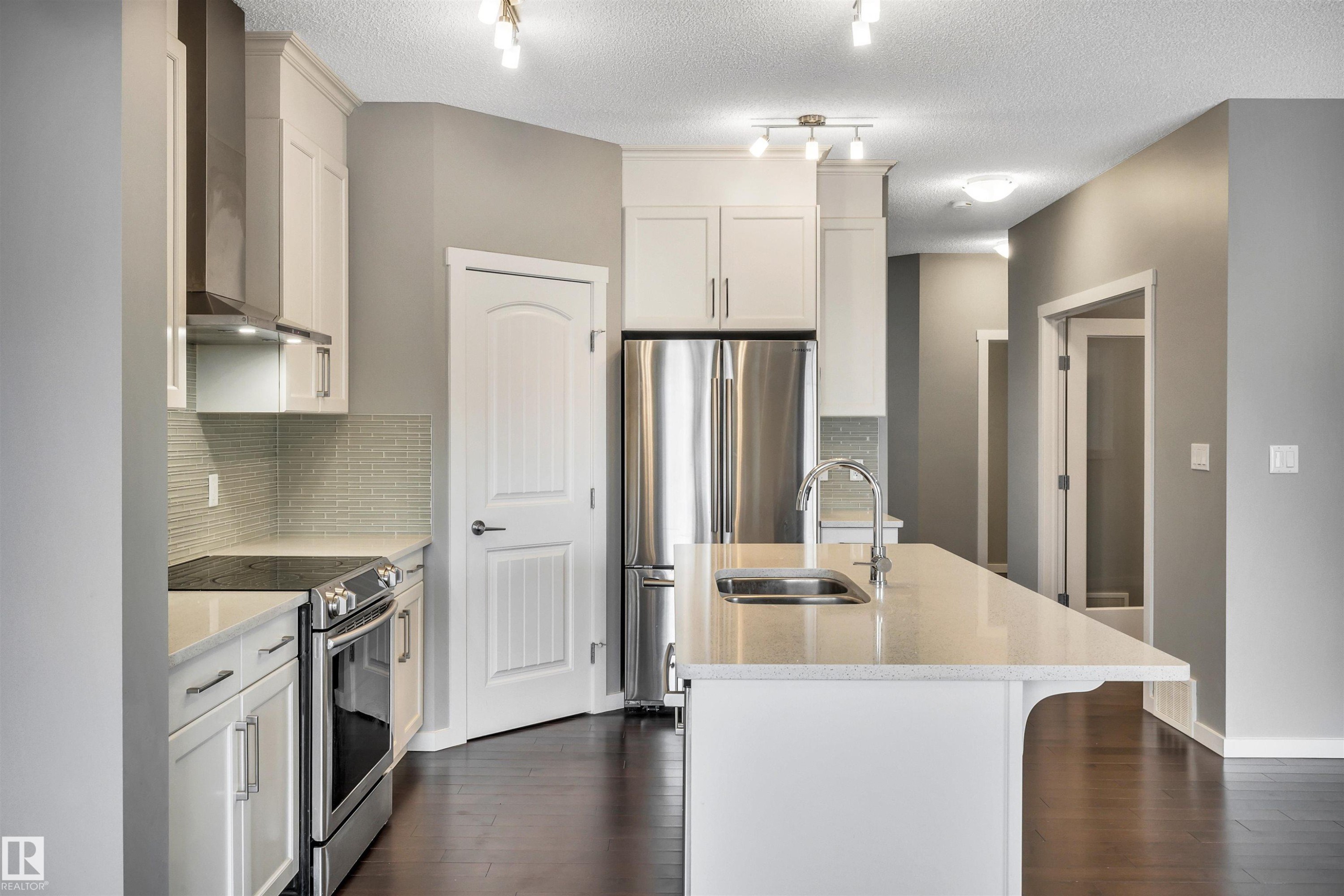 4442 5A Street, Edmonton, AB - Indoor Photo Showing Kitchen With Double Sink With Upgraded Kitchen