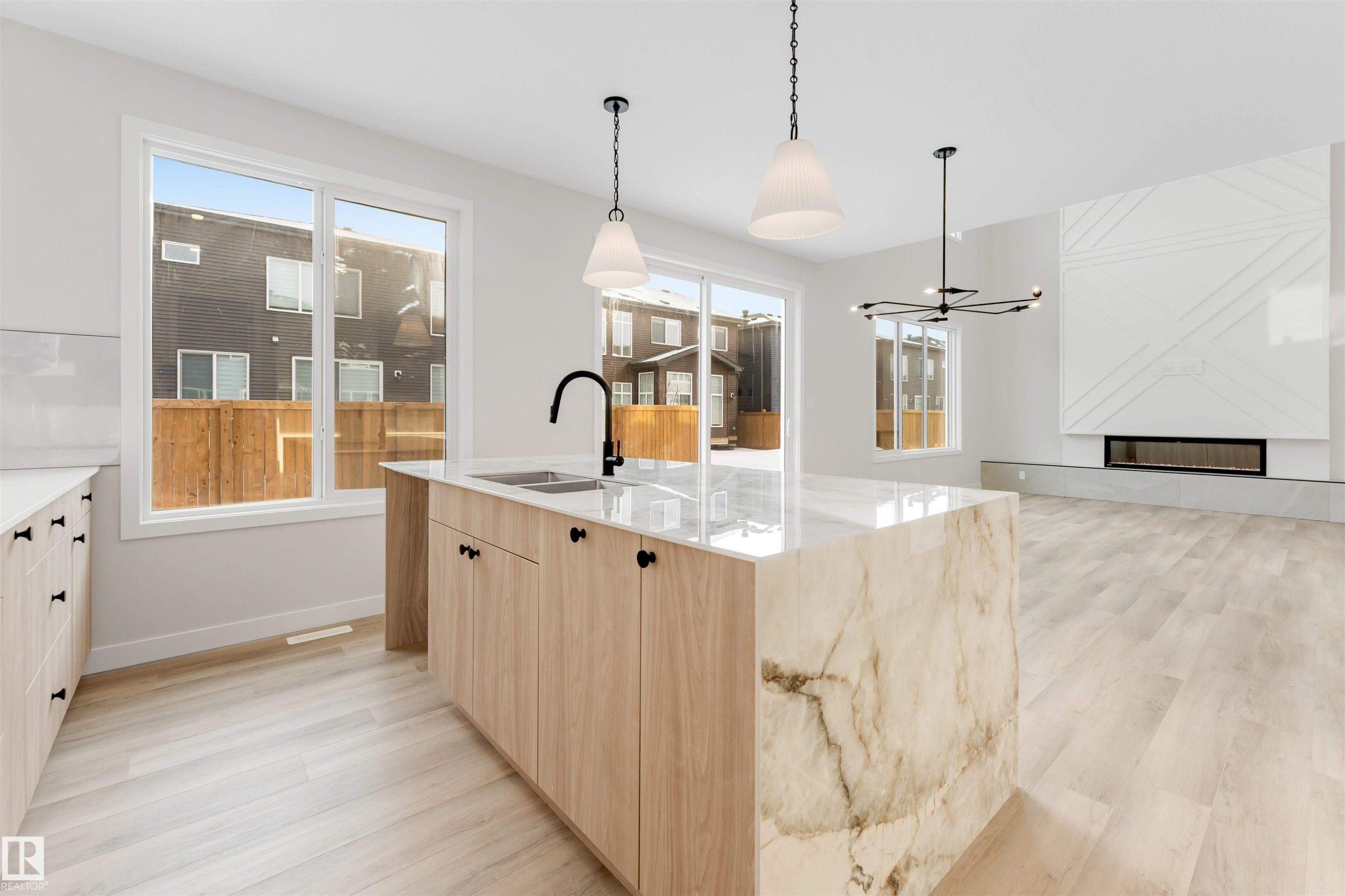 5807 Kootook Link Link, Edmonton, AB - Indoor Photo Showing Kitchen With Double Sink