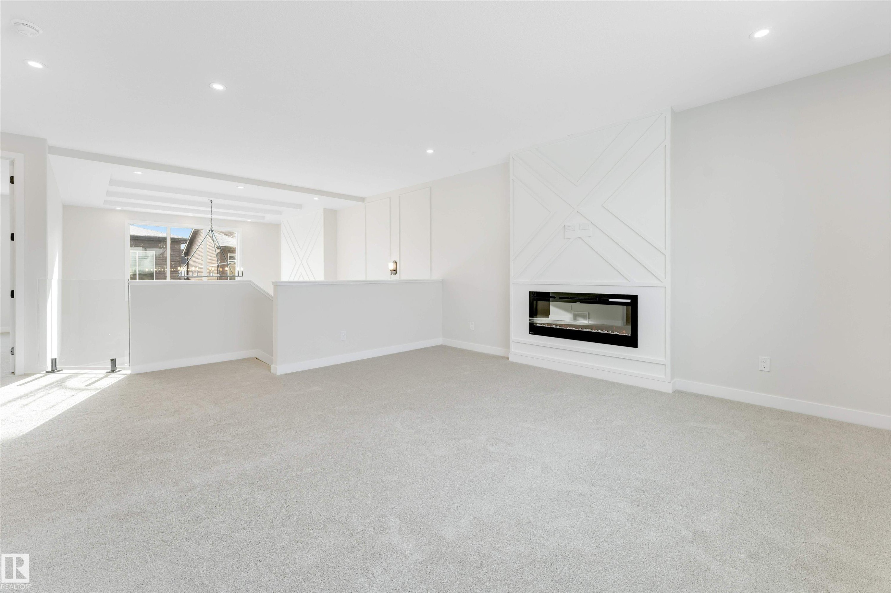 5807 Kootook Link Link, Edmonton, AB - Indoor Photo Showing Other Room With Fireplace