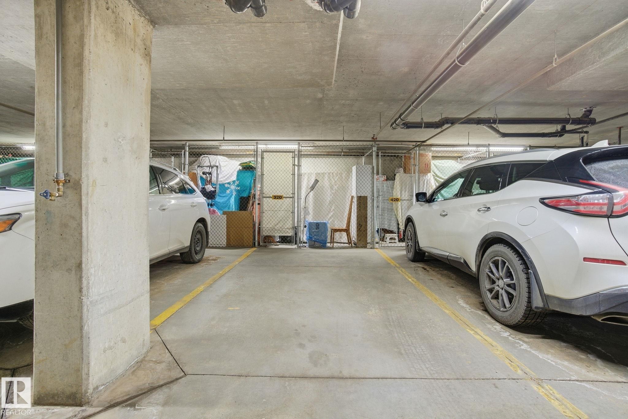 320 7801 Golf Course Road, Stony Plain, AB - Indoor Photo Showing Garage