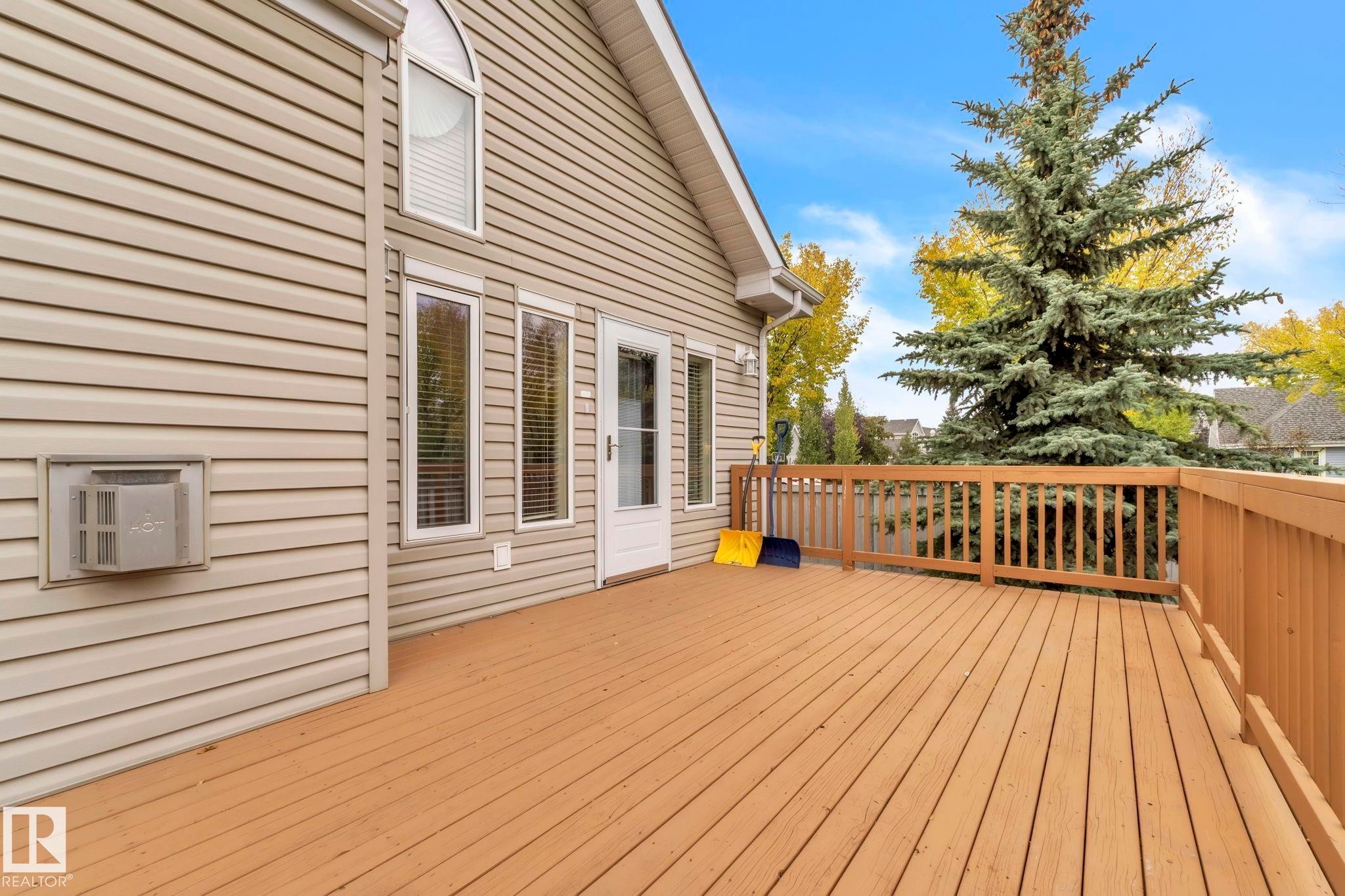 Enjoy entertaining on the large deck! - 1217 Summerside Drive, Edmonton, AB - Outdoor With Deck Patio Veranda With Exterior