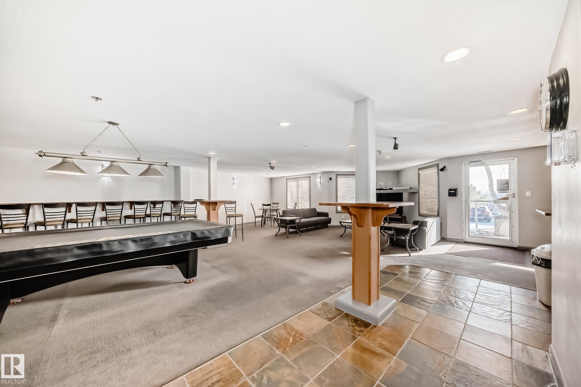 Recreation room featuring recessed lighting and pool table - 232 530 Hooke Road, Edmonton, AB - Indoor Photo Showing Other Room