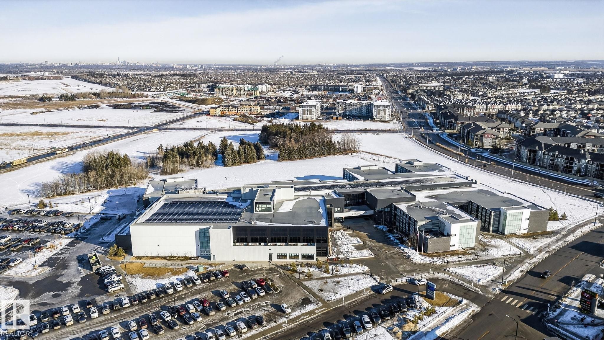 View of snowy aerial view - 2338 Casselman Crescent, Edmonton, AB - Outdoor With View