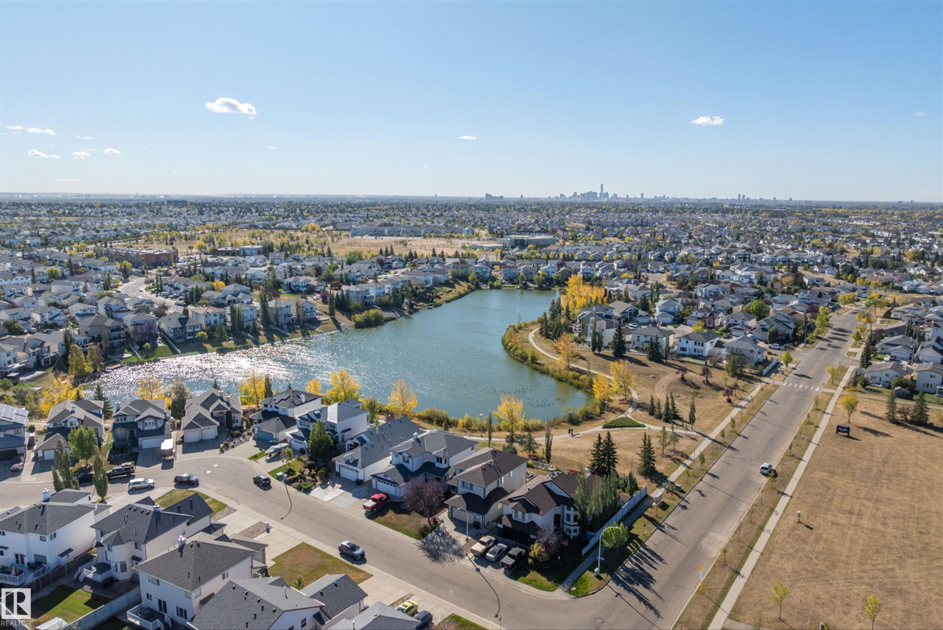 1105 Klarvatten Cove, Edmonton, AB - Outdoor With Body Of Water With View