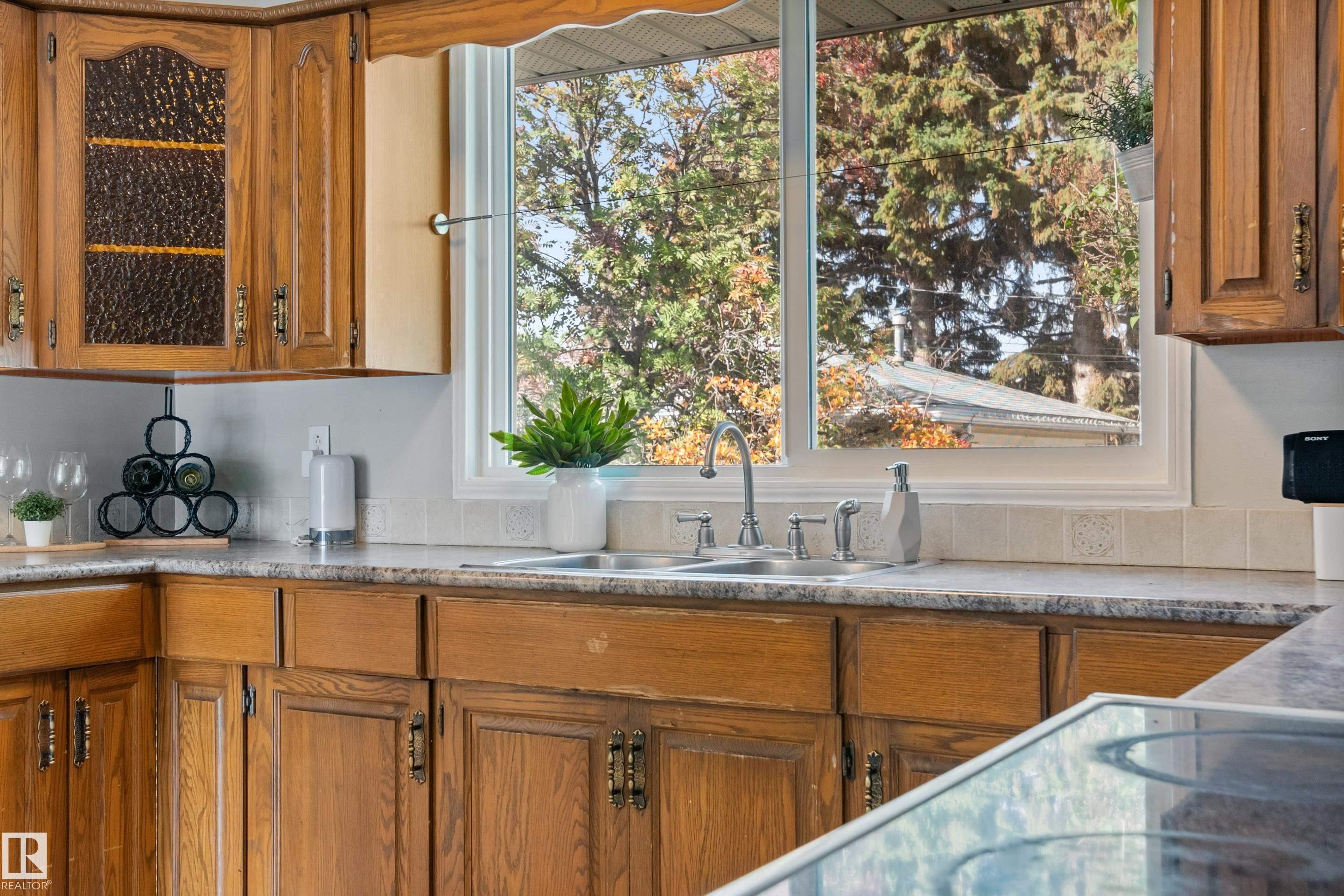 7104 95 Avenue, Edmonton, AB - Indoor Photo Showing Kitchen With Double Sink