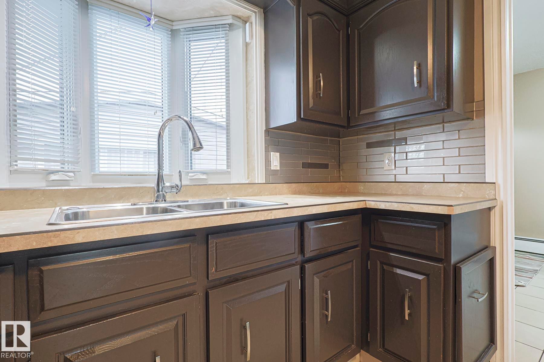 13304 70 Street, Edmonton, AB - Indoor Photo Showing Kitchen With Double Sink