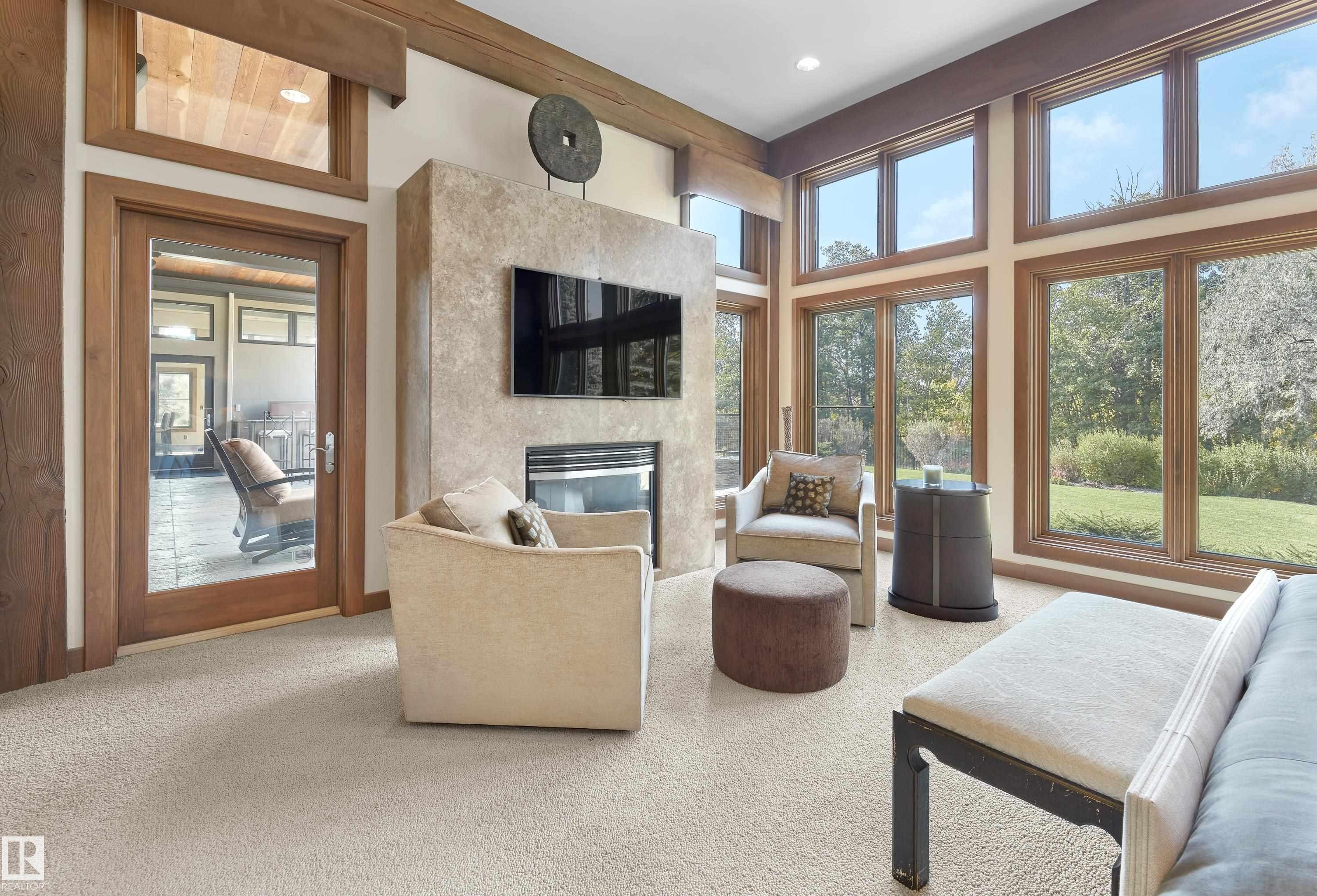 56 Windermere Drive, Edmonton, AB - Indoor With Fireplace