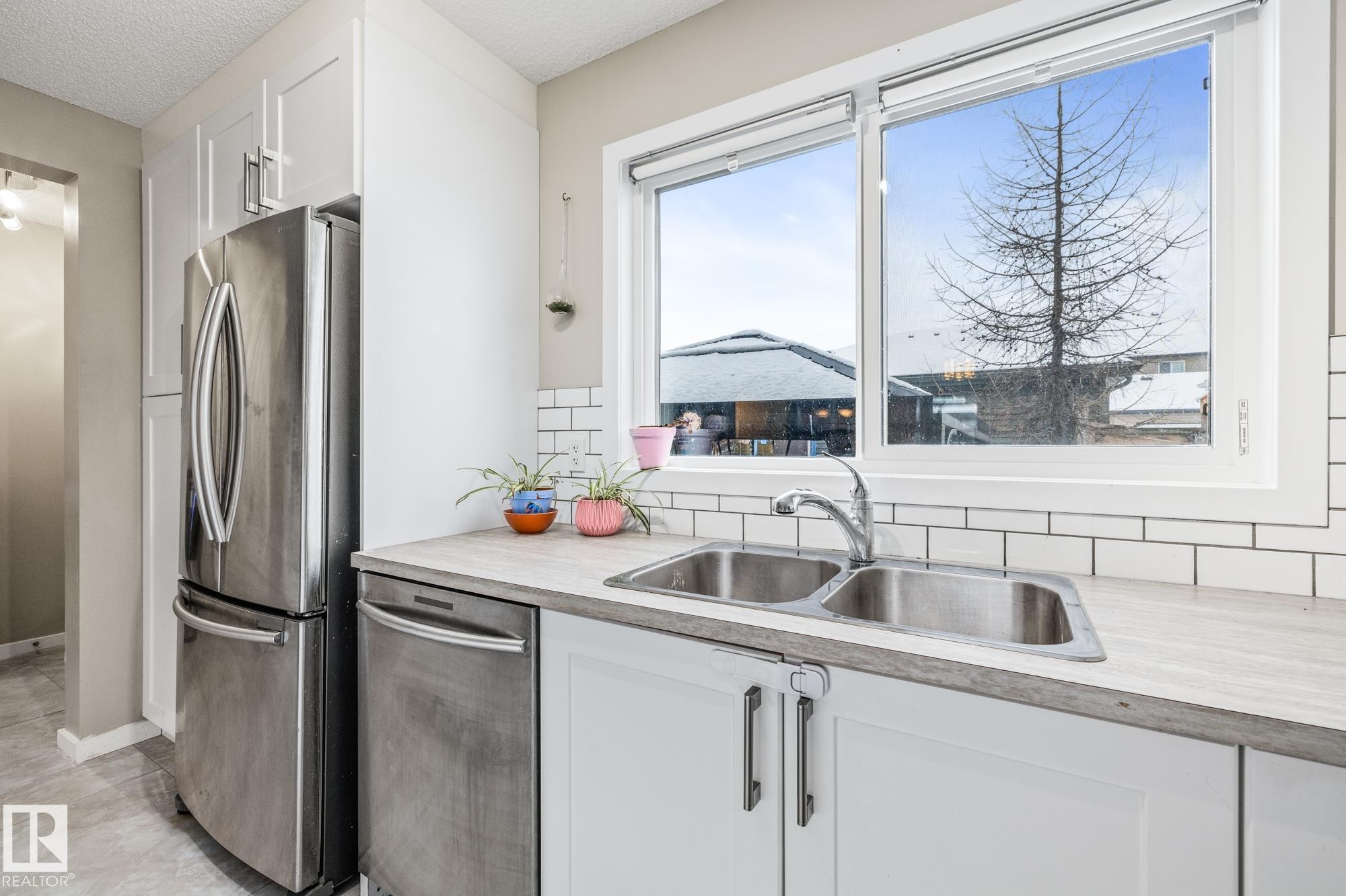 384 Charlesworth Drive, Edmonton, AB - Indoor Photo Showing Kitchen With Double Sink