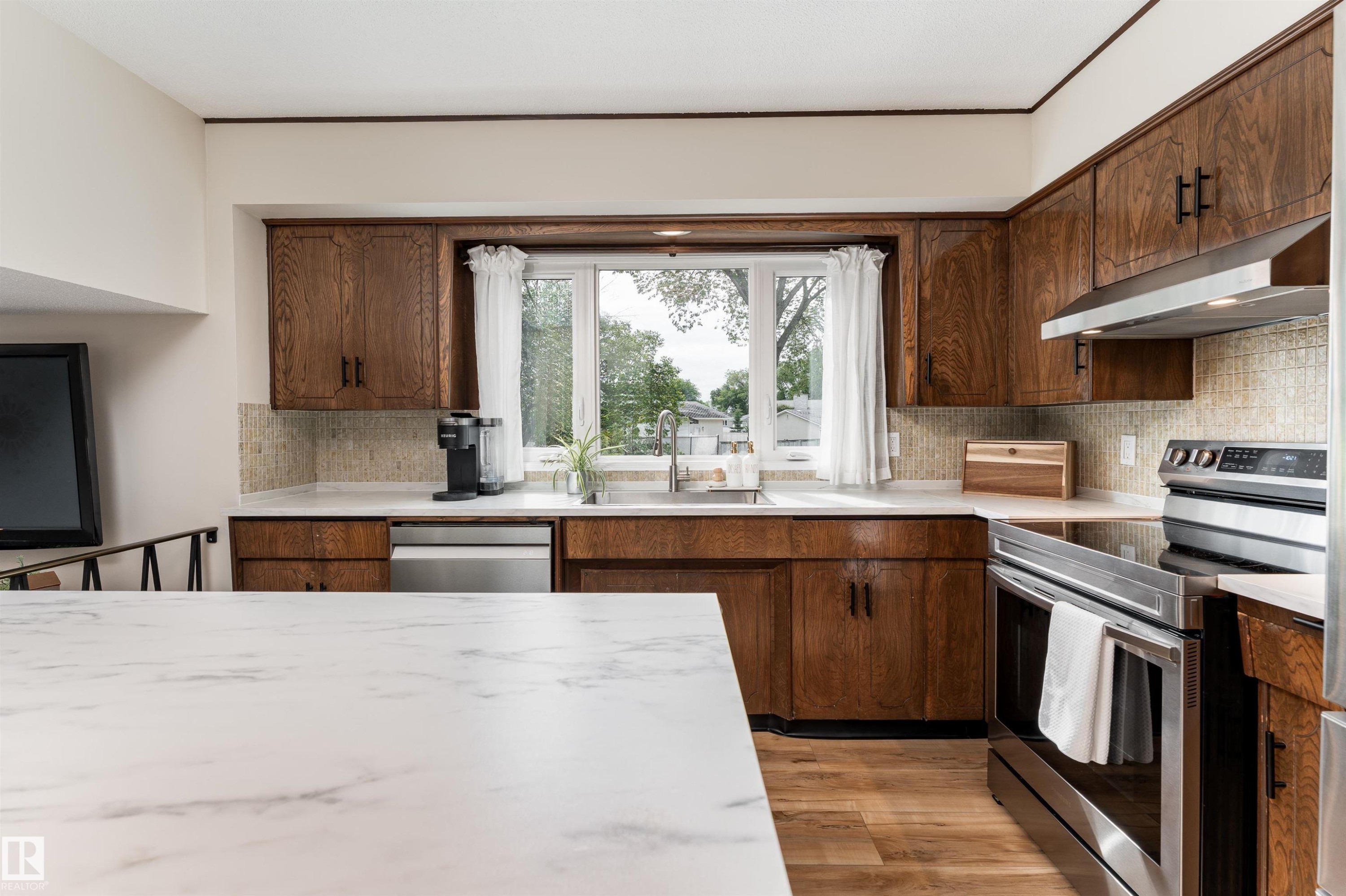 15007 115 Street, Edmonton, AB - Indoor Photo Showing Kitchen With Double Sink