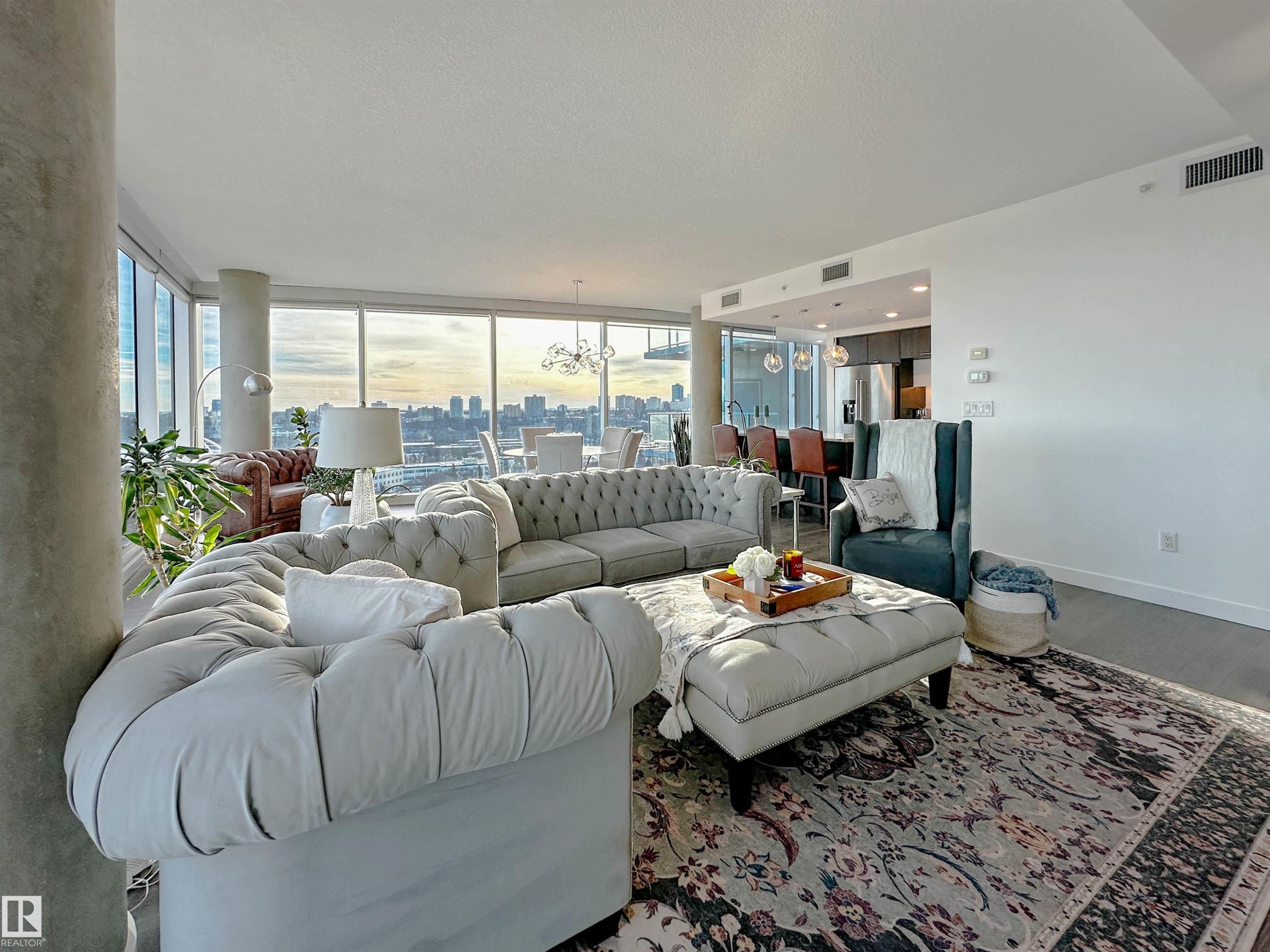 1804 9720 106 Street, Edmonton, AB - Indoor Photo Showing Living Room