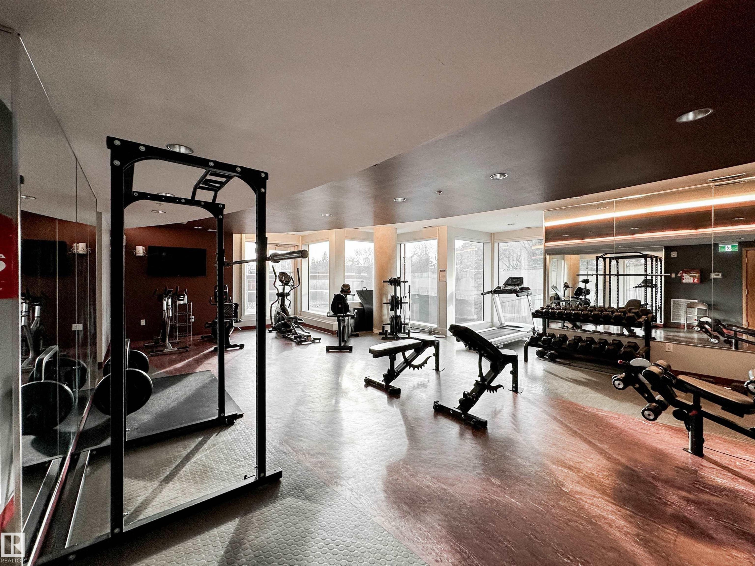 1804 9720 106 Street, Edmonton, AB - Indoor Photo Showing Gym Room