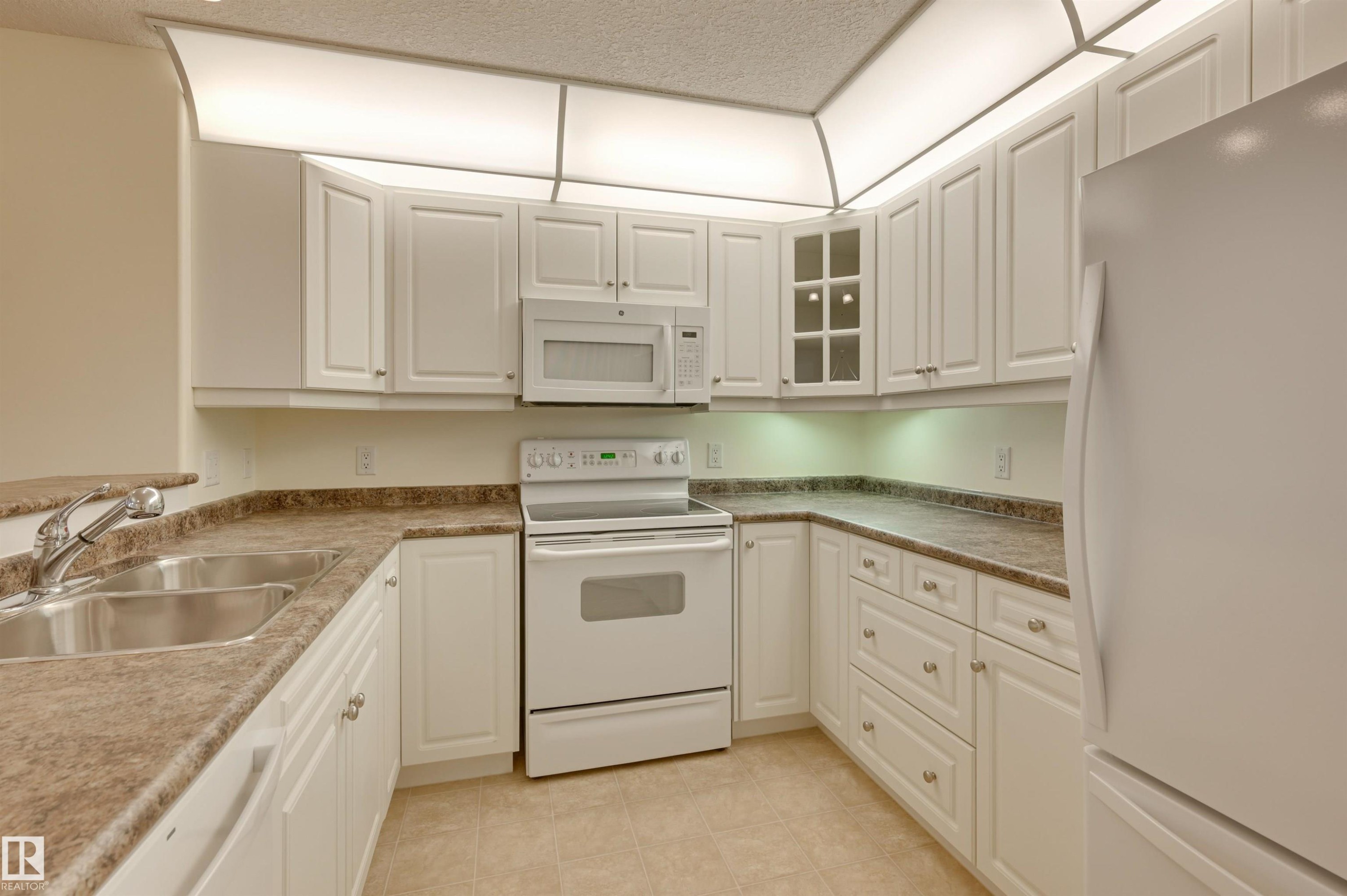 336 9008 99 Avenue, Edmonton, AB - Indoor Photo Showing Kitchen With Double Sink