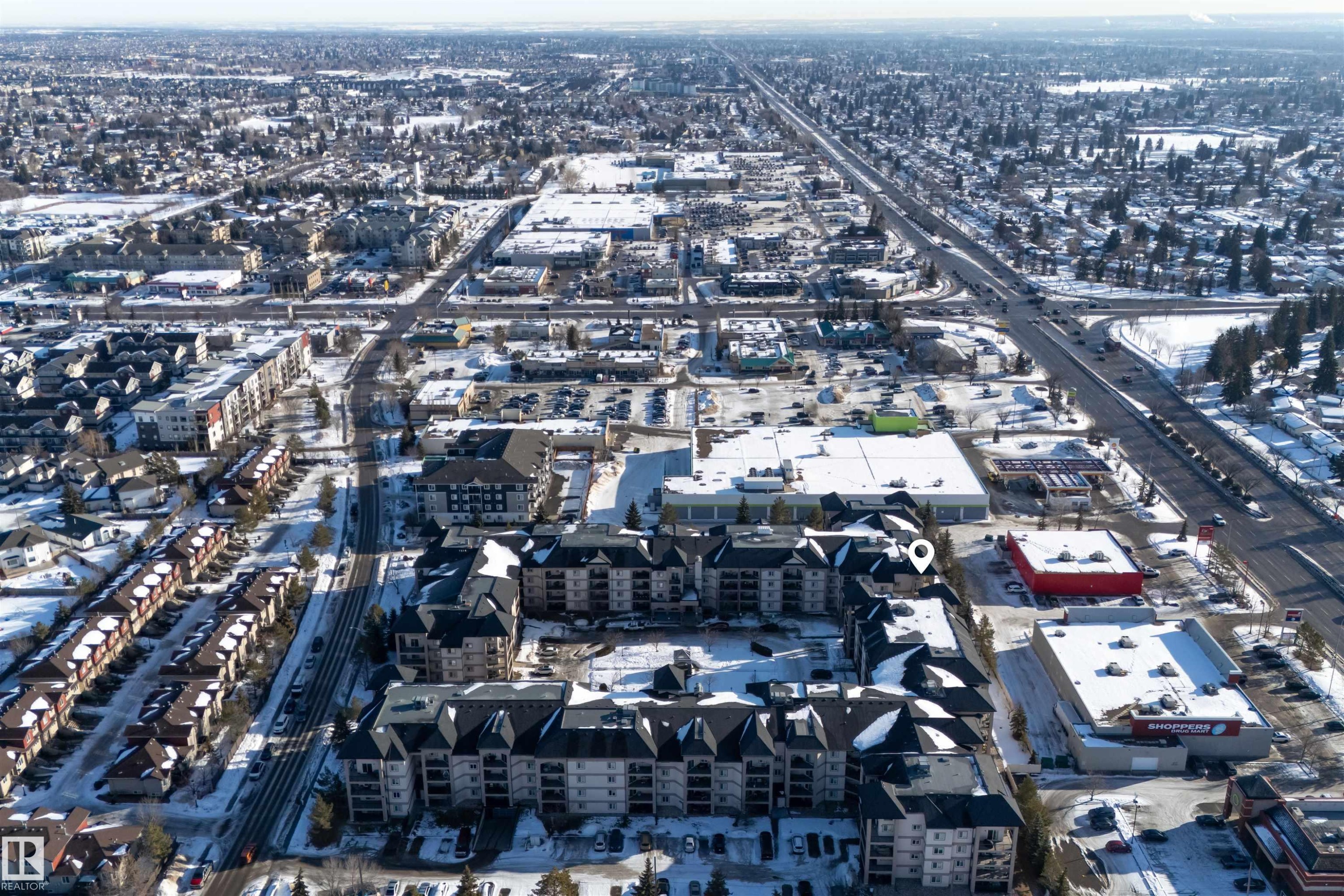 View of property location with nearby urban area - 427 13005 140 Avenue, Edmonton, AB - Outdoor With View