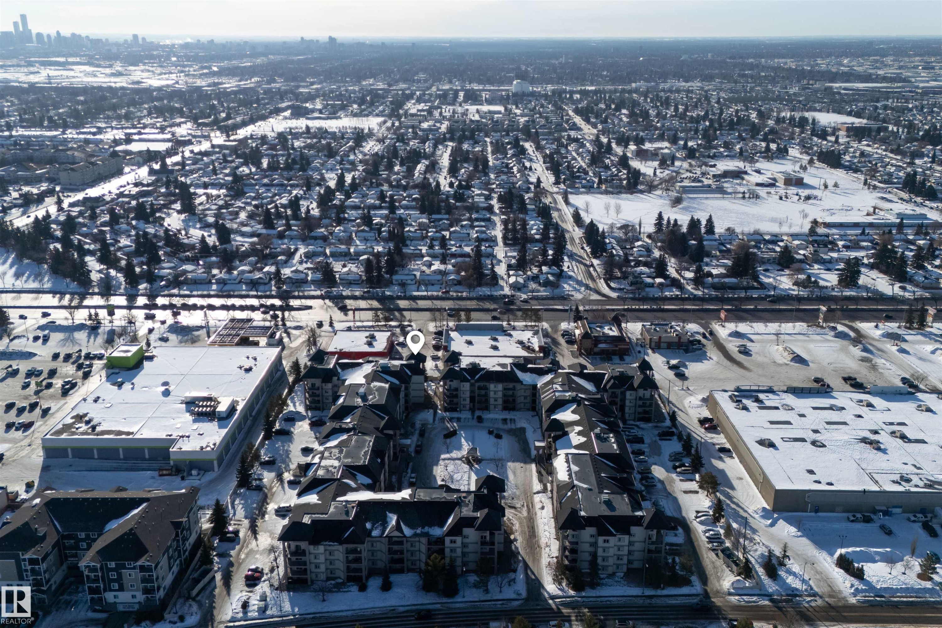 View of property location with nearby urban area - 427 13005 140 Avenue, Edmonton, AB - Outdoor With View