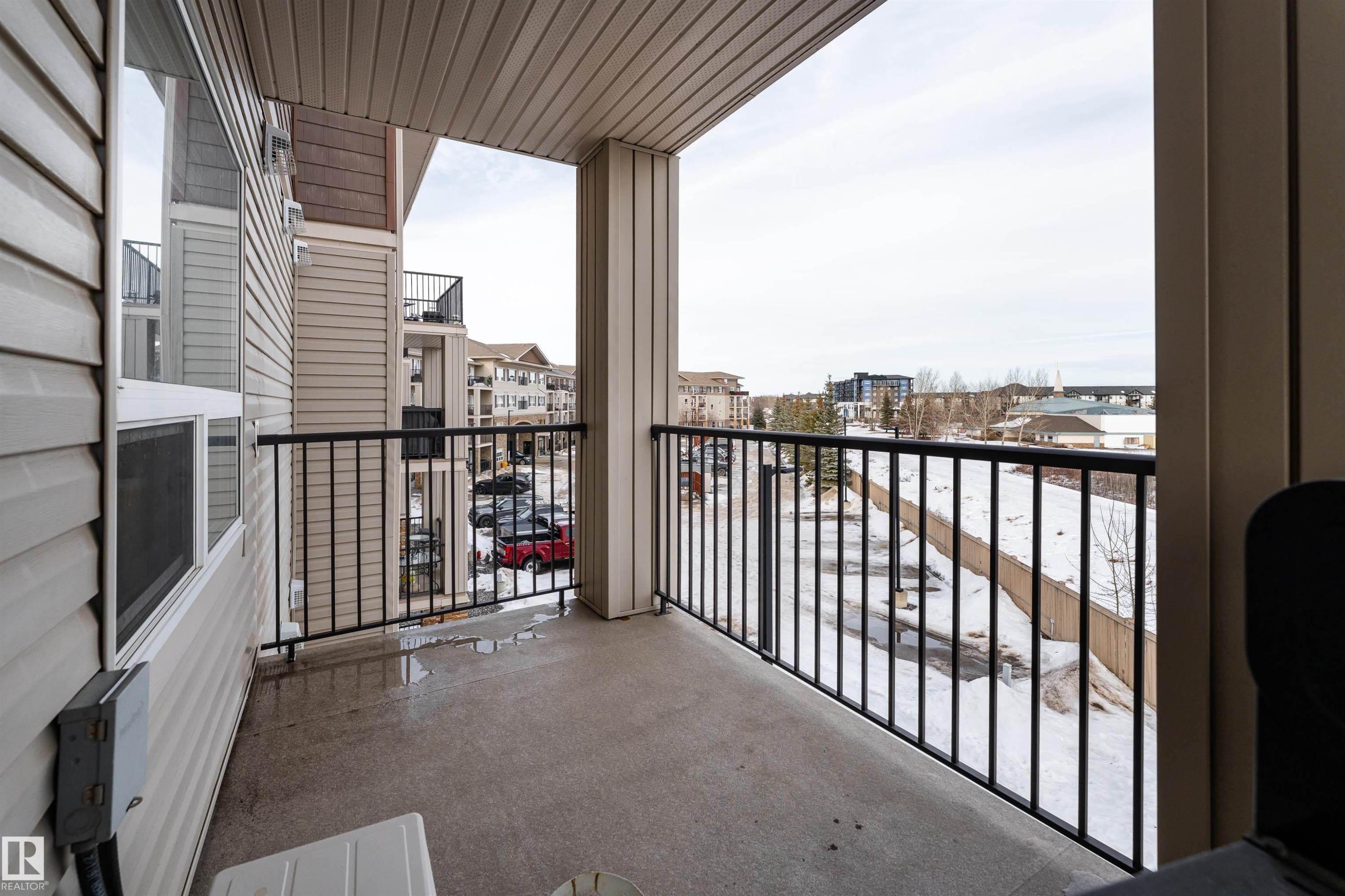 View of balcony - 325 1520 Hammond Gate, Edmonton, AB - Outdoor With Balcony With Exterior