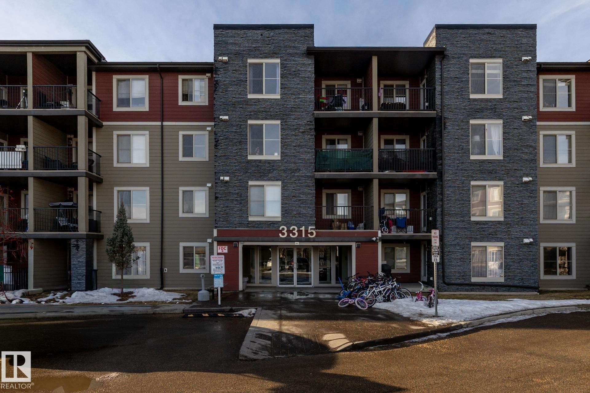 View of apartment building / complex - 433 3315 James Mowatt Trail, Edmonton, AB - Outdoor With Balcony With Facade