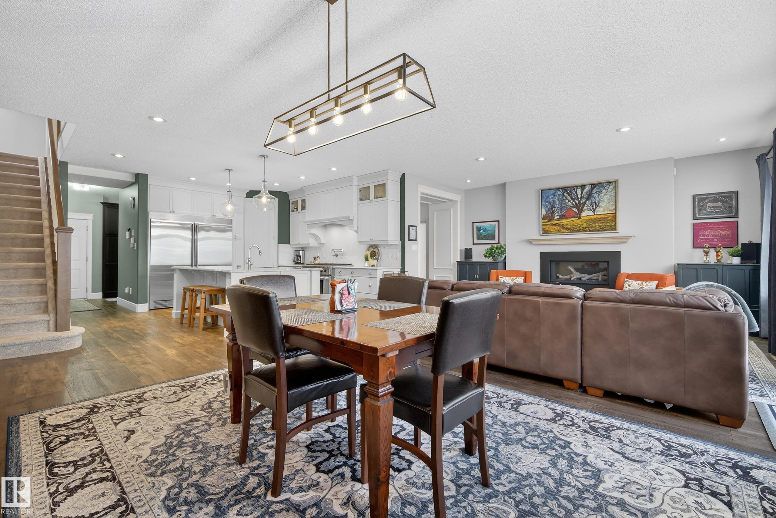 3687 Westcliff Way, Edmonton, AB - Indoor Photo Showing Other Room With Fireplace