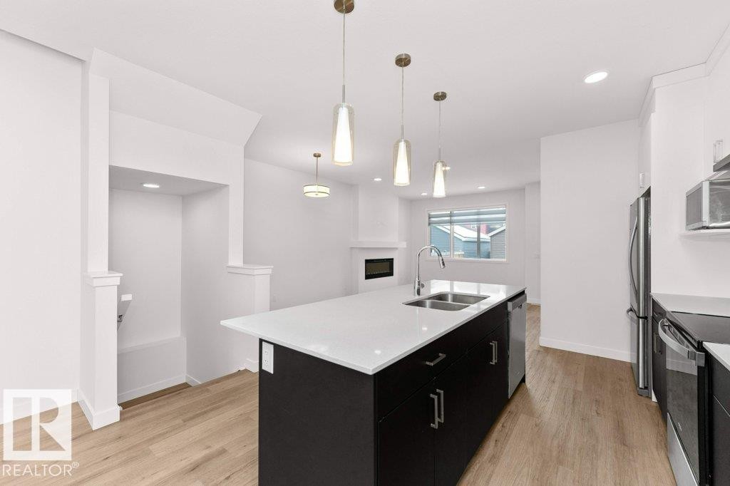 1529 Plum Circle, Edmonton, AB - Indoor Photo Showing Kitchen With Double Sink With Upgraded Kitchen