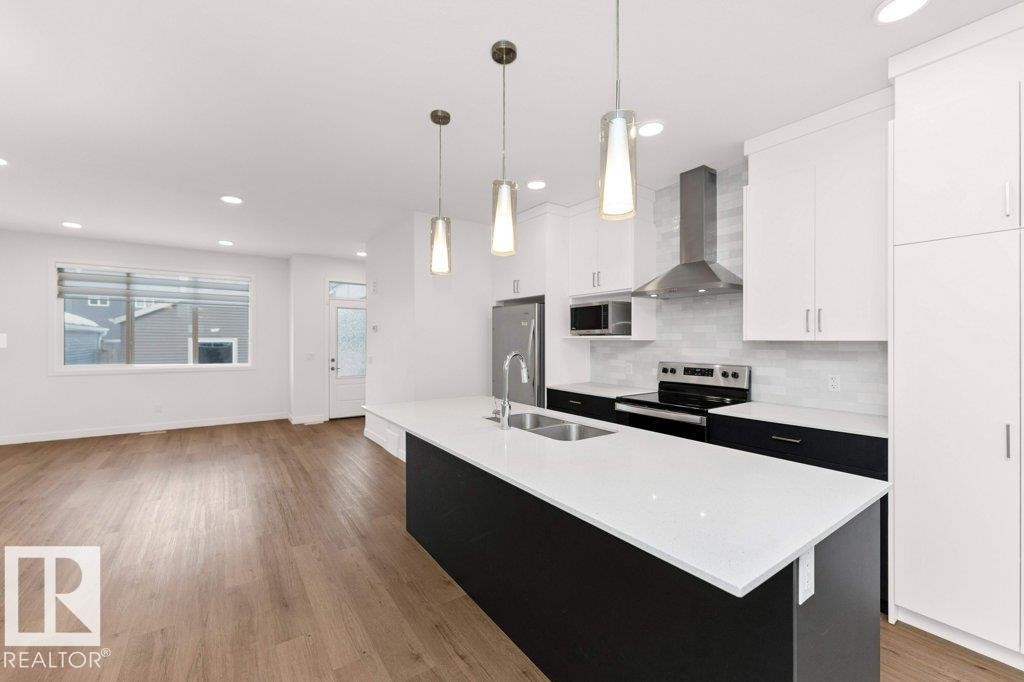1529 Plum Circle, Edmonton, AB - Indoor Photo Showing Kitchen With Double Sink With Upgraded Kitchen