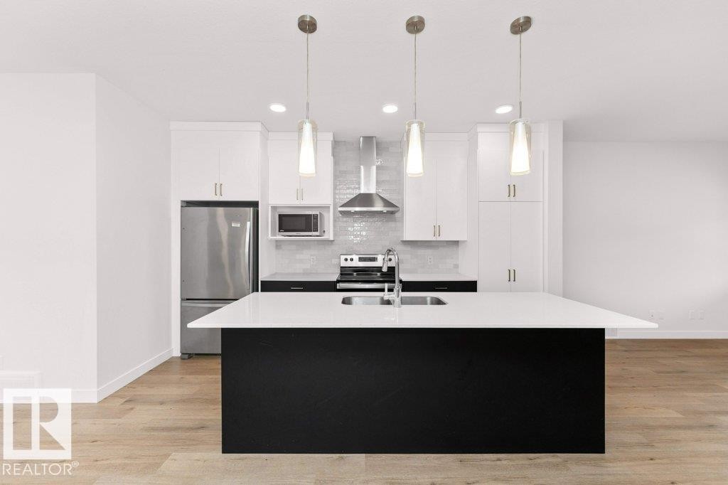 1529 Plum Circle, Edmonton, AB - Indoor Photo Showing Kitchen With Double Sink With Upgraded Kitchen