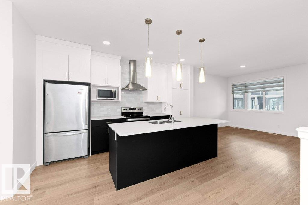 1529 Plum Circle, Edmonton, AB - Indoor Photo Showing Kitchen With Double Sink With Upgraded Kitchen