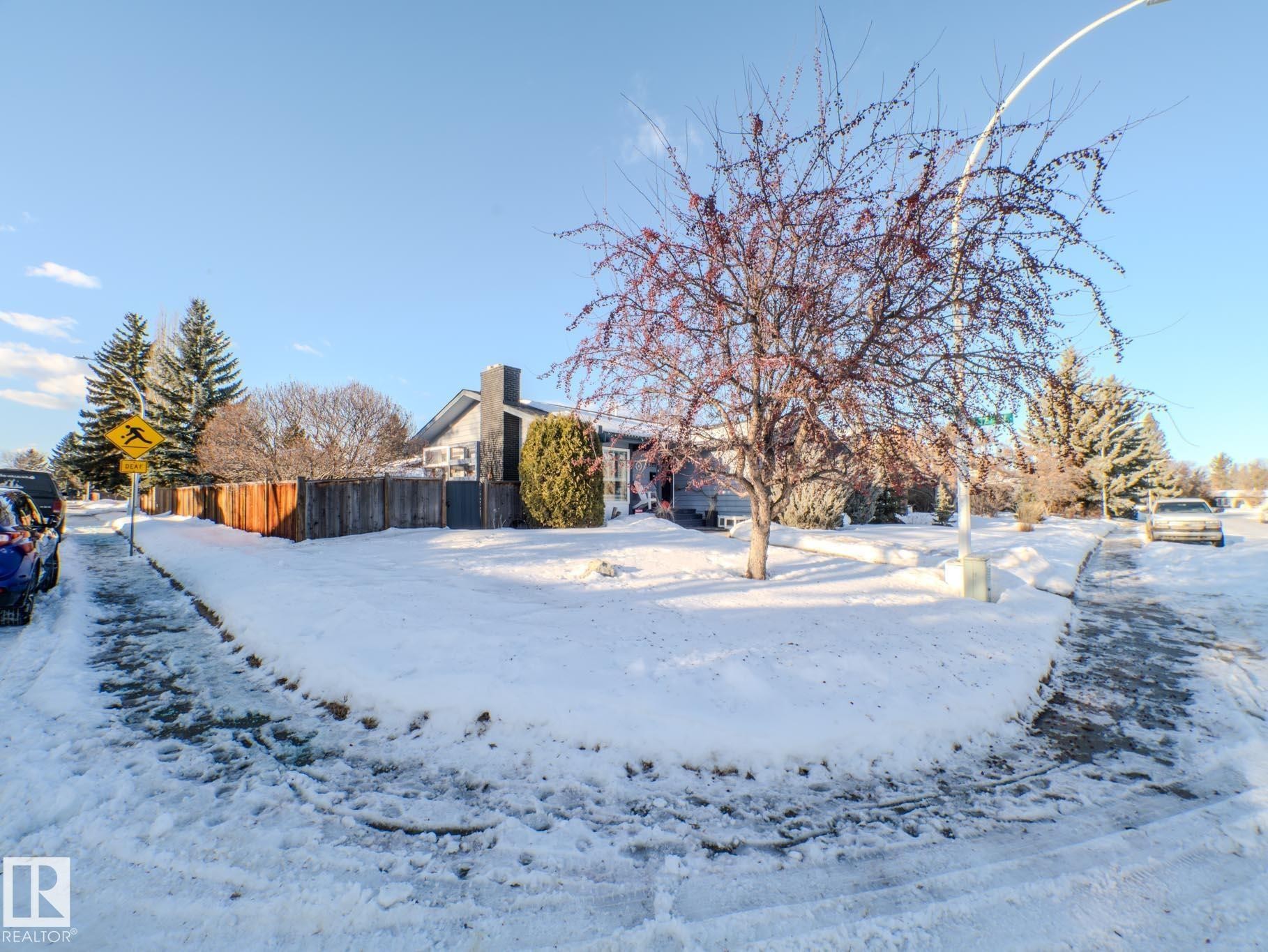View of yard covered in snow - 3204 113B Street, Edmonton, AB - Outdoor