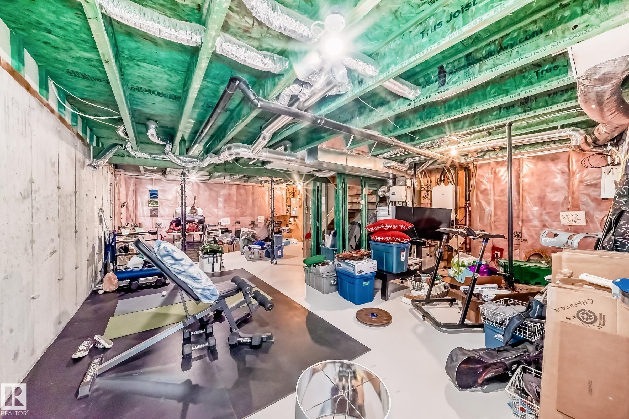 View of unfinished basement - 9645 Simpson Place, Edmonton, AB