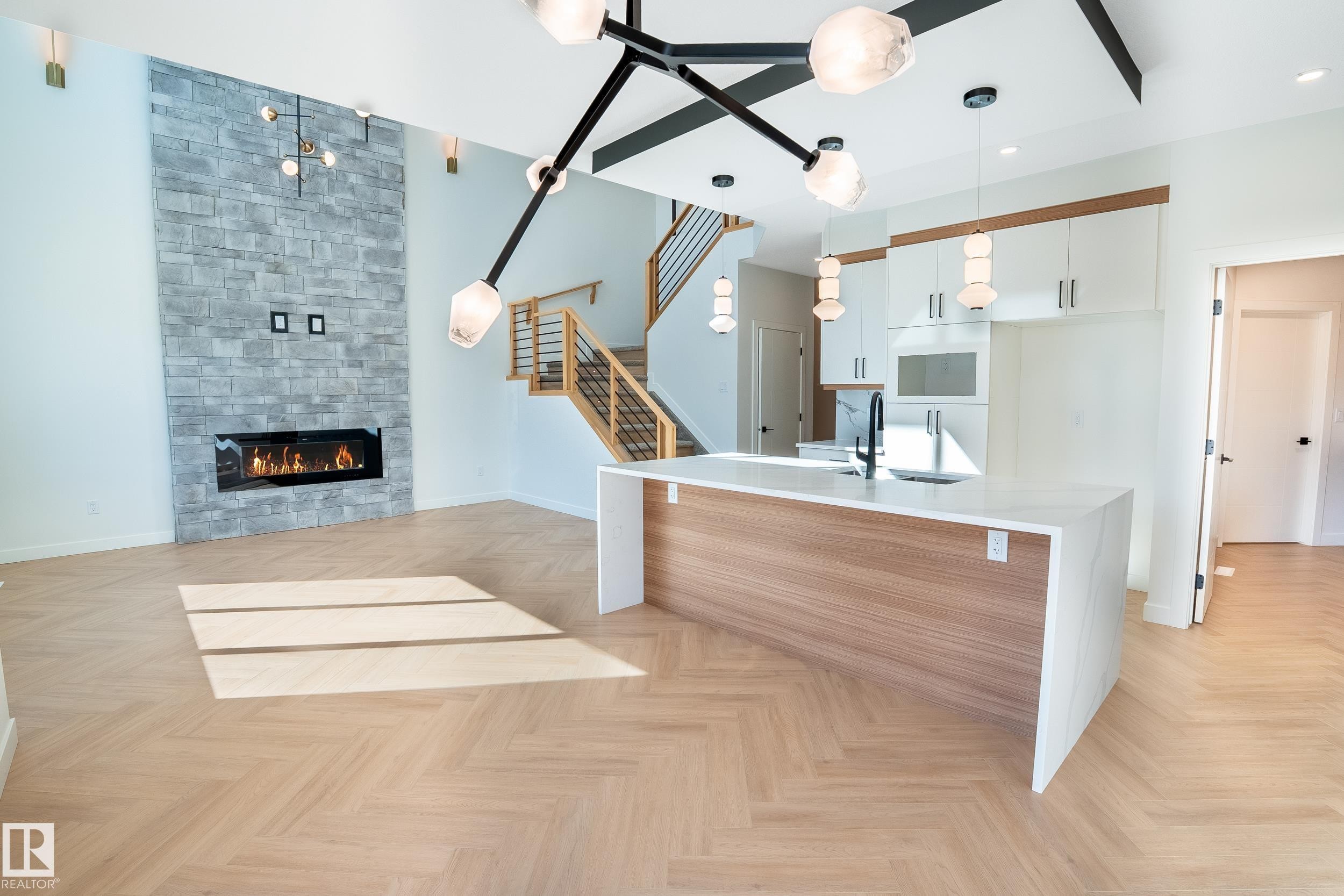 119 Lilac Close, Leduc, AB - Indoor With Fireplace