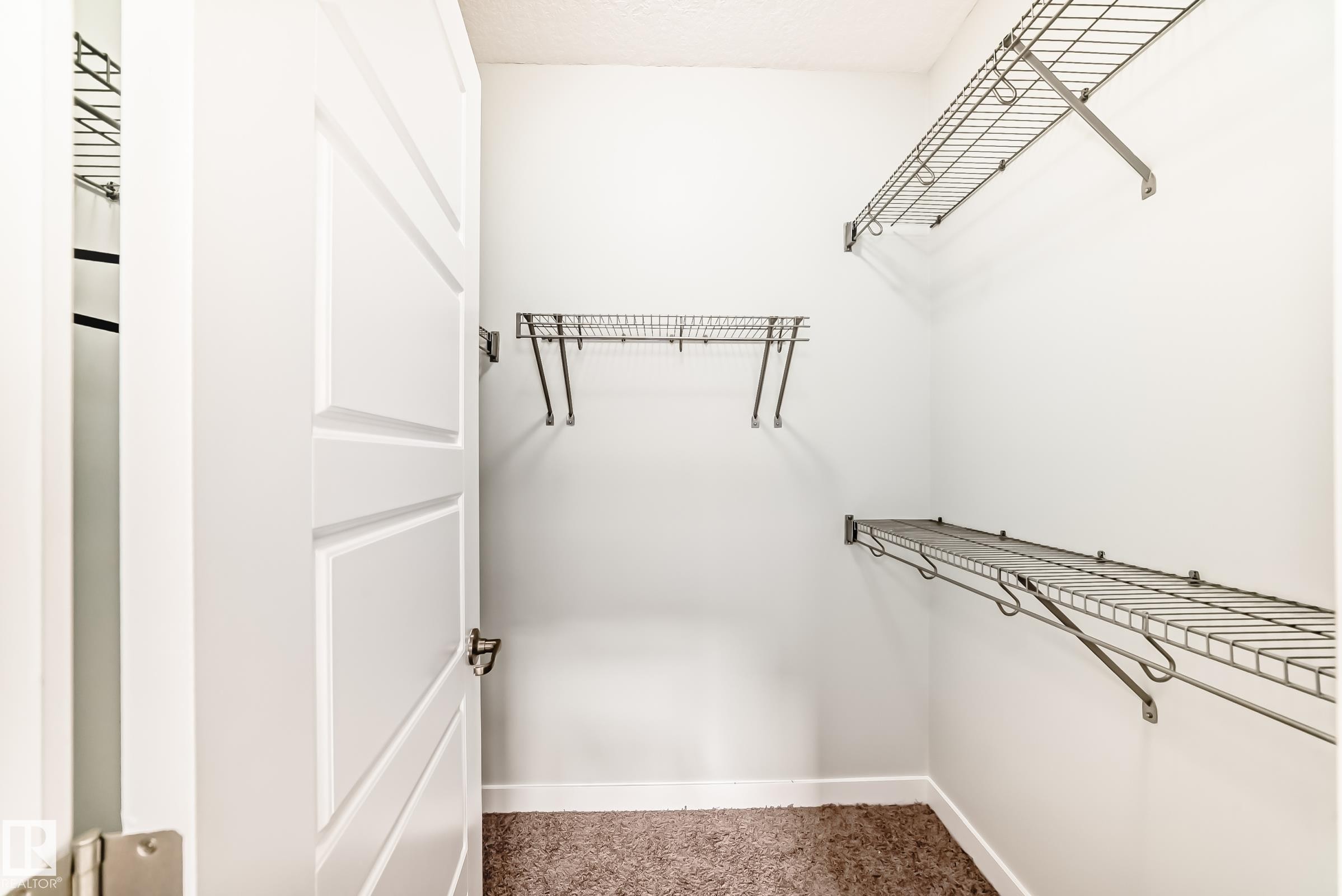 Walk in closet featuring light colored carpet - 201 2588 Anderson Way, Edmonton, AB - Indoor With Storage