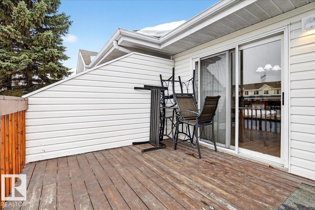 View of wooden deck - 13217 155 Avenue Nw, Edmonton, AB - Outdoor With Exterior