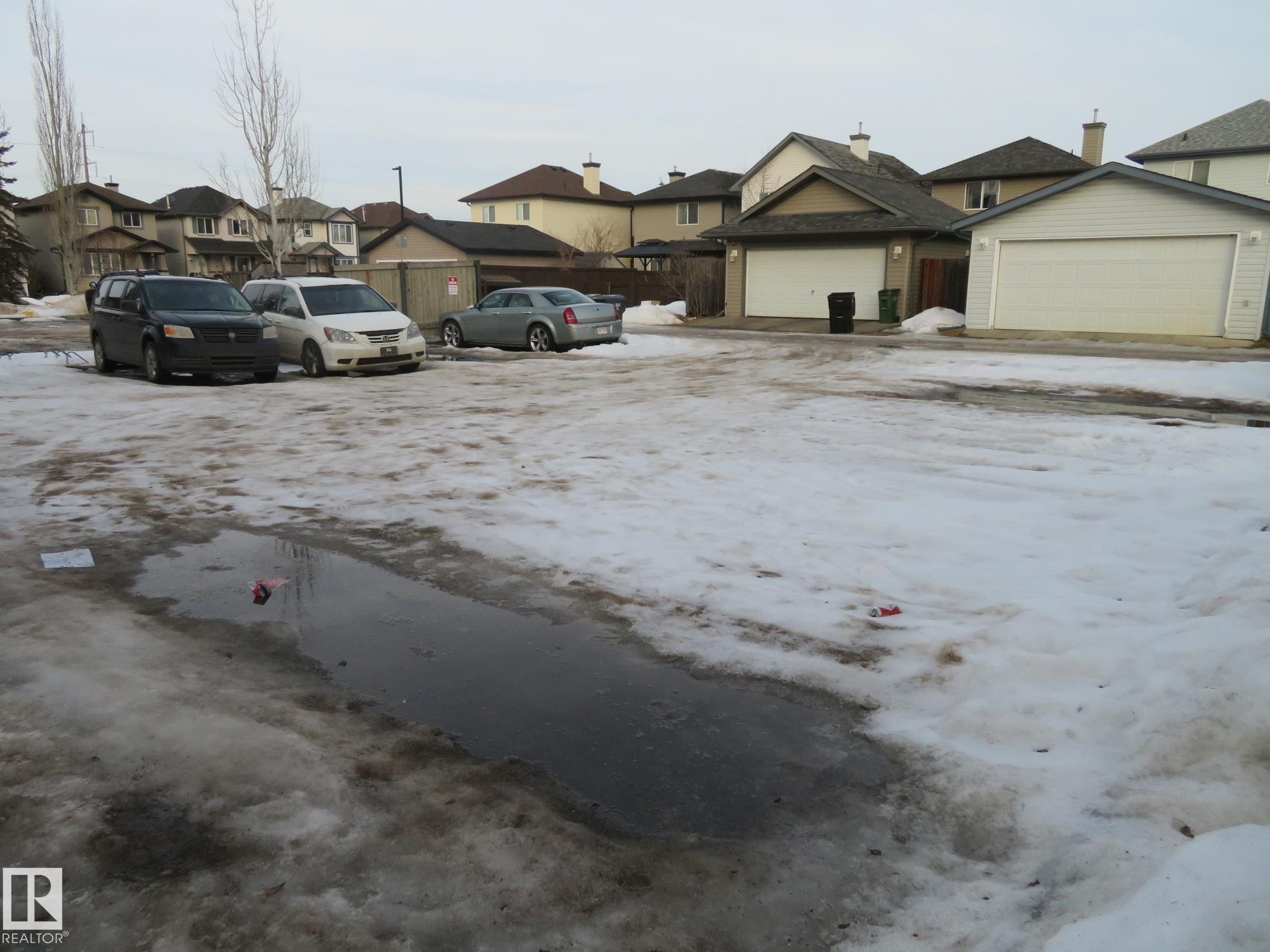 Yard layered in snow featuring a residential view - 2945 26 Street, Edmonton, AB - Outdoor