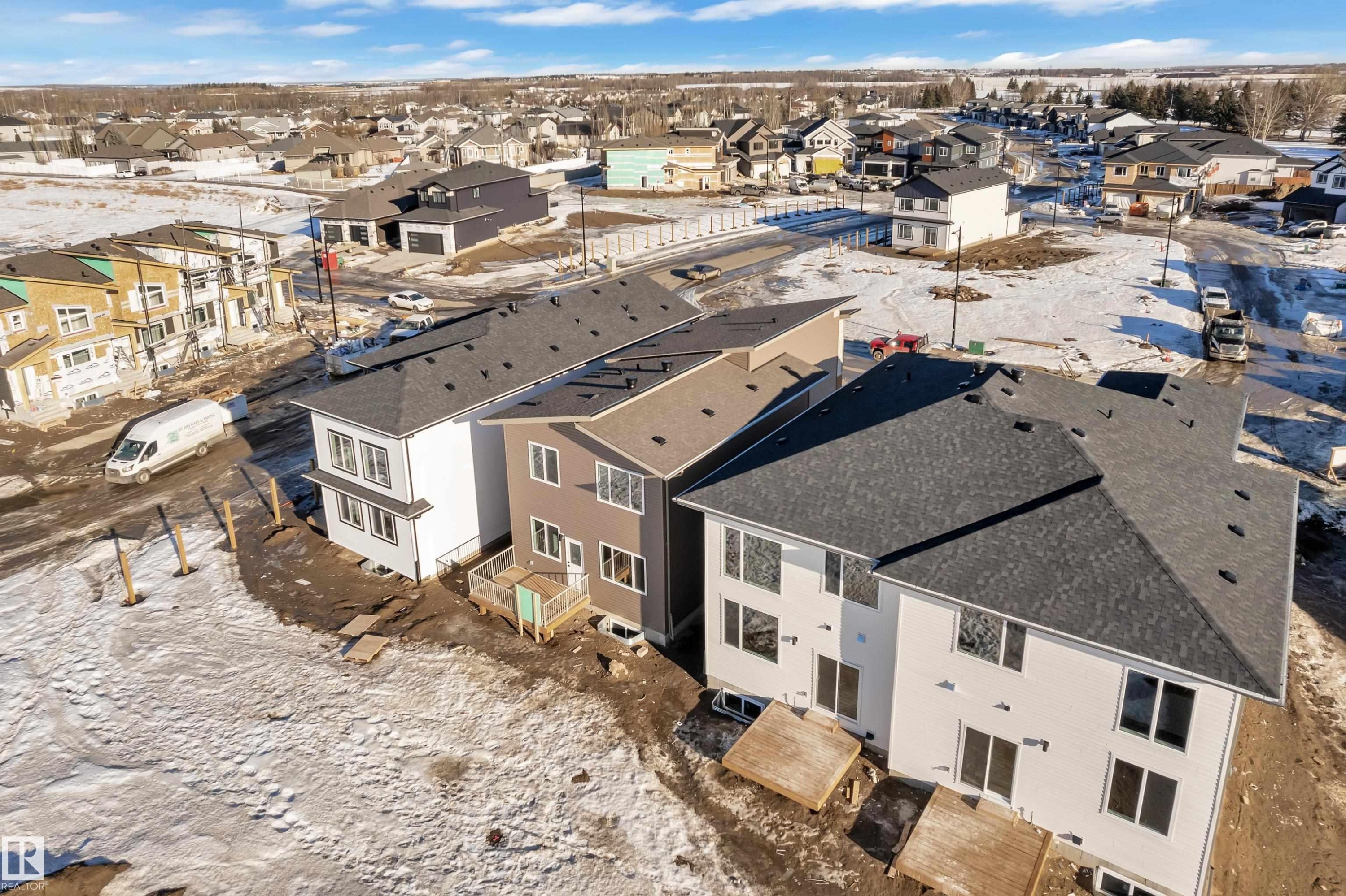 Aerial perspective of suburban area - 38 Grayson Green, Stony Plain, AB - Outdoor With View