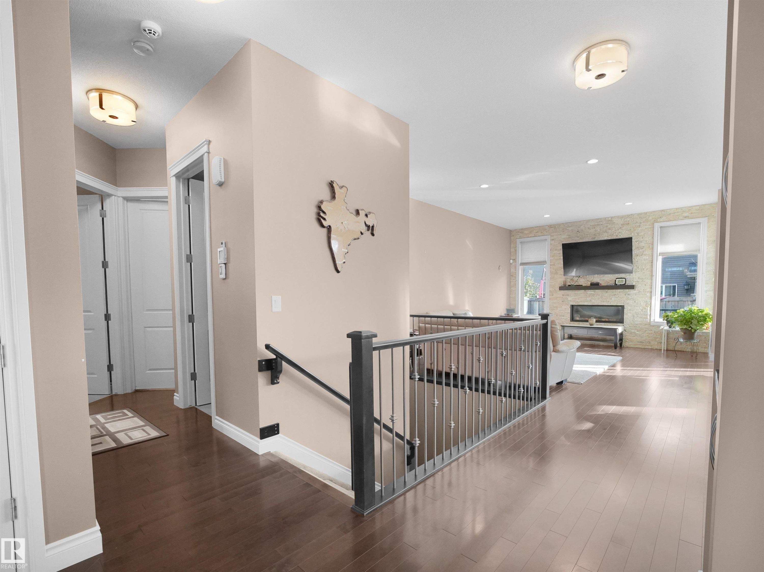 3509 West Place, Edmonton, AB - Indoor Photo Showing Other Room With Fireplace