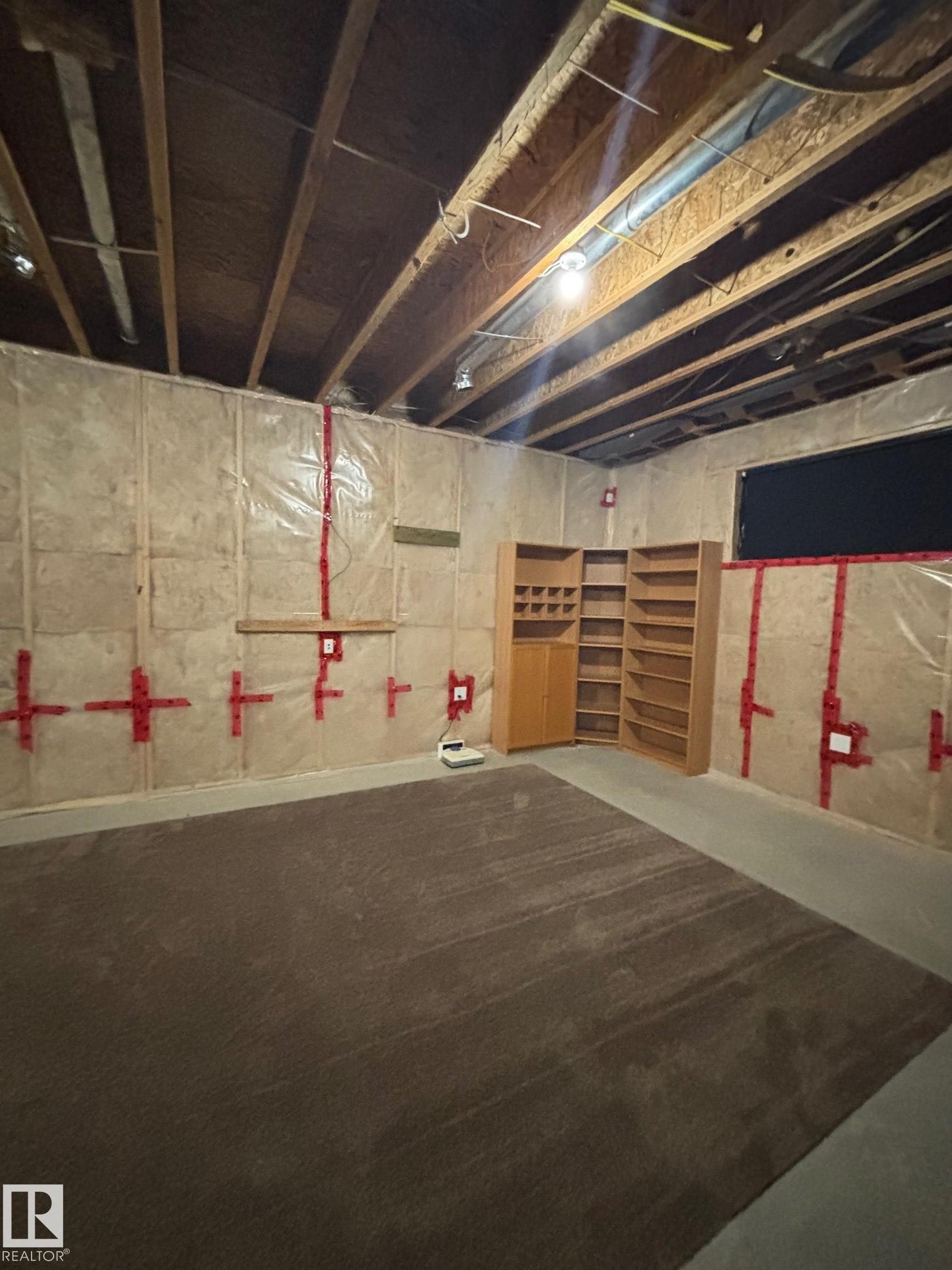 View of unfinished basement - 1325 Adamson Drive, Edmonton, AB - Indoor Photo Showing Basement