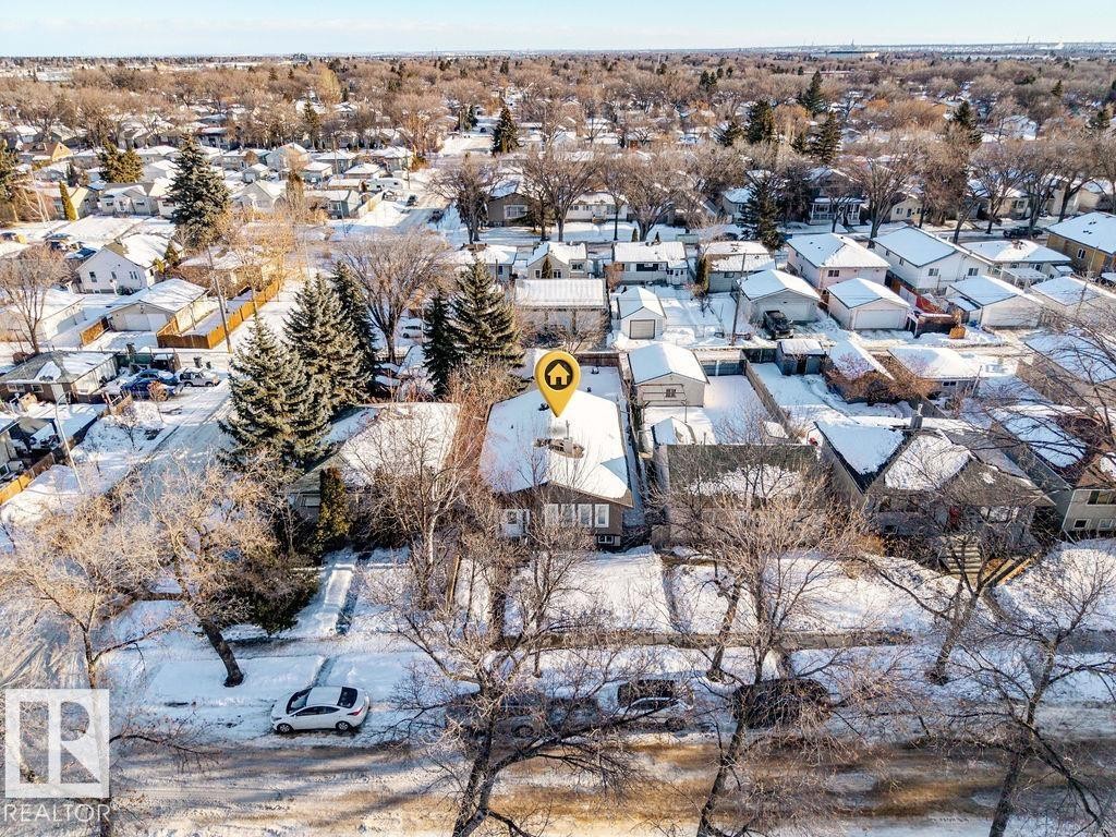 Aerial view of property and surrounding area featuring nearby suburban area - 12253 95A Street, Edmonton, AB - Outdoor With View