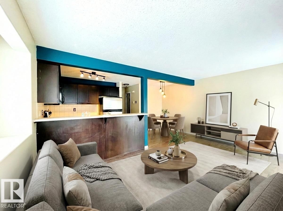 Virtually staged. - 78 230 Edwards Drive, Edmonton, AB - Indoor Photo Showing Living Room