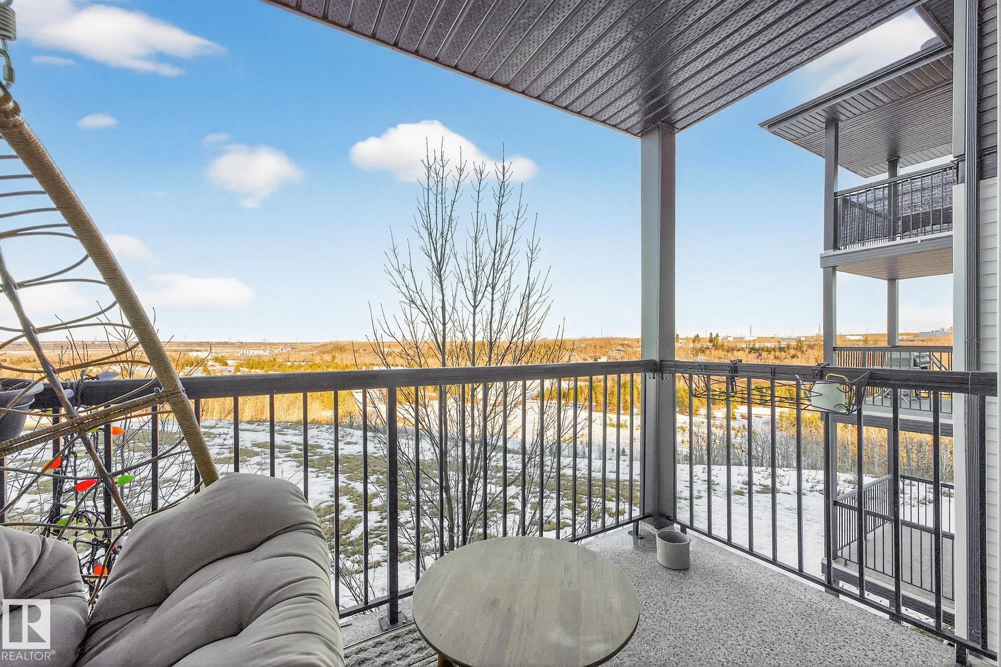 View of balcony - 357 1196 Hyndman Road, Edmonton, AB - Outdoor With Exterior