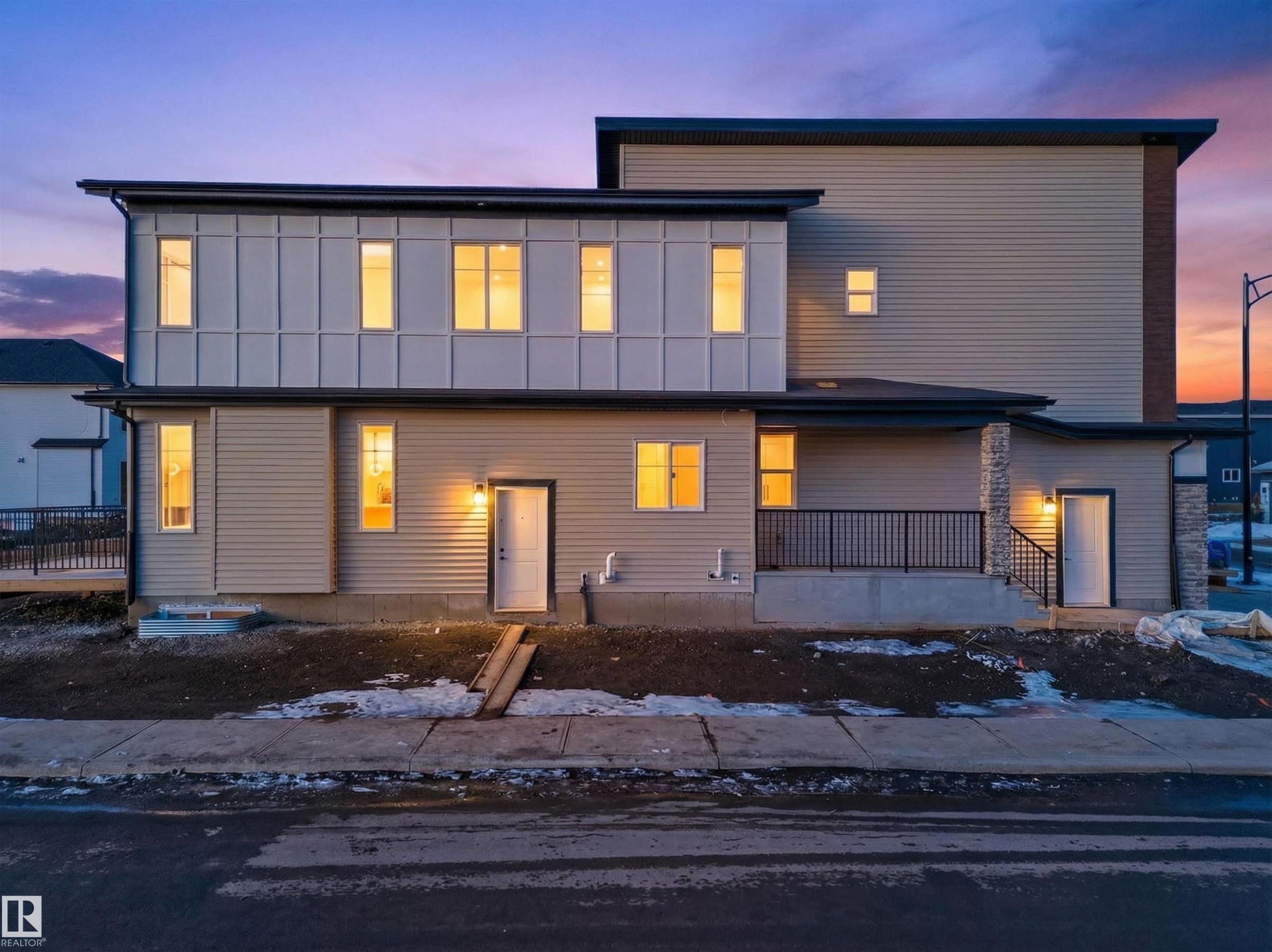 Modern home with board and batten siding - 8924 Mayday Way, Edmonton, AB
