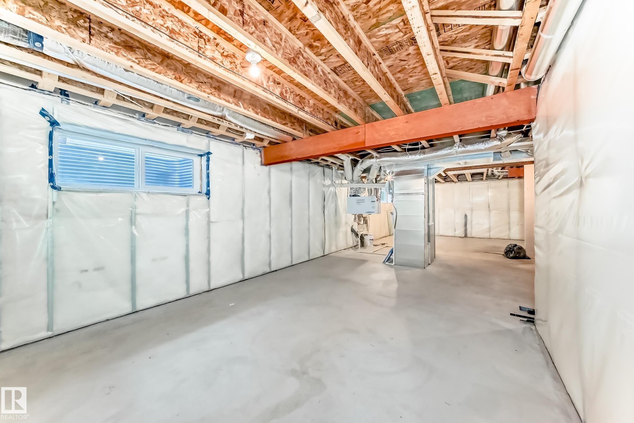 View of unfinished basement - 17926 62A Street, Edmonton, AB - Indoor Photo Showing Basement