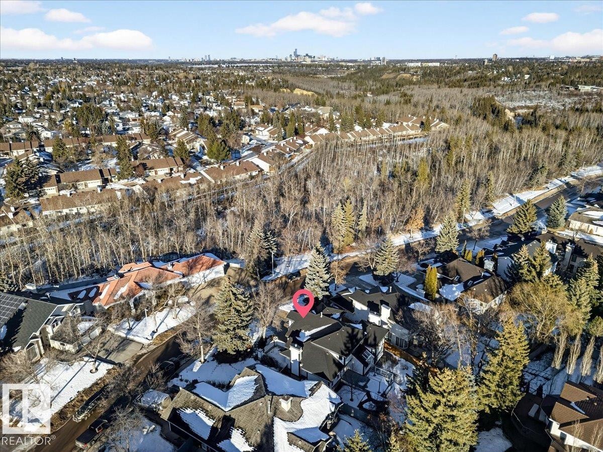 Aerial view of property's location featuring nearby suburban area - 218 Omand Drive, Edmonton, AB - Outdoor With View