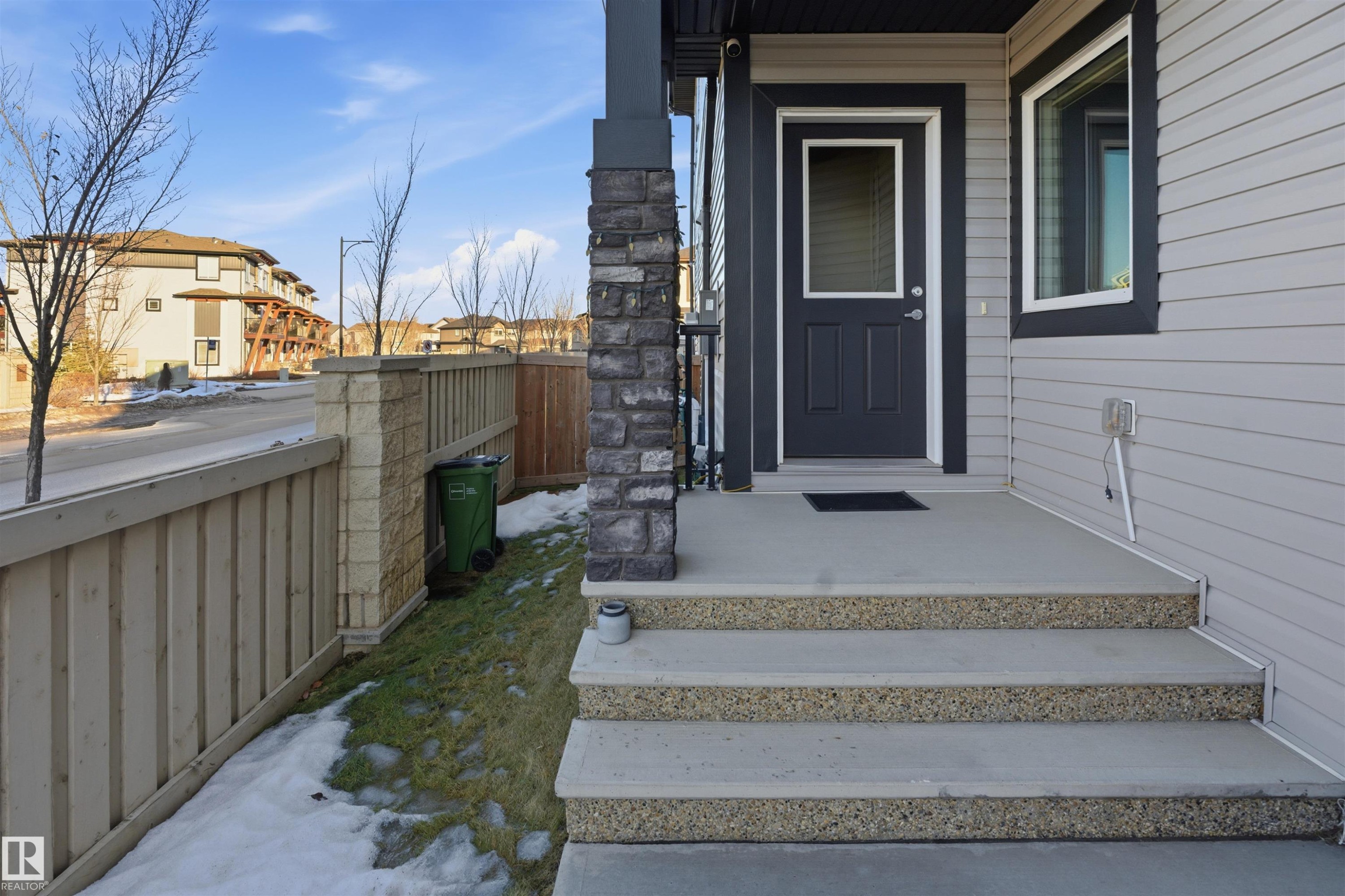 Doorway to property featuring covered porch - 5003 Andison Close, Edmonton, AB - Outdoor