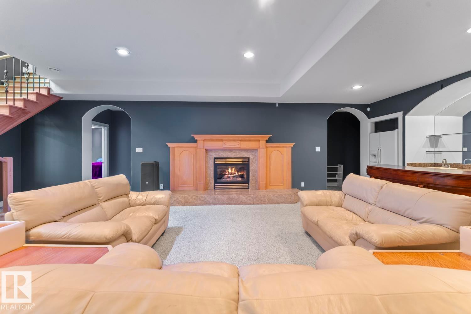 3006 Wayne Way, Cold Lake, AB - Indoor Photo Showing Living Room With Fireplace